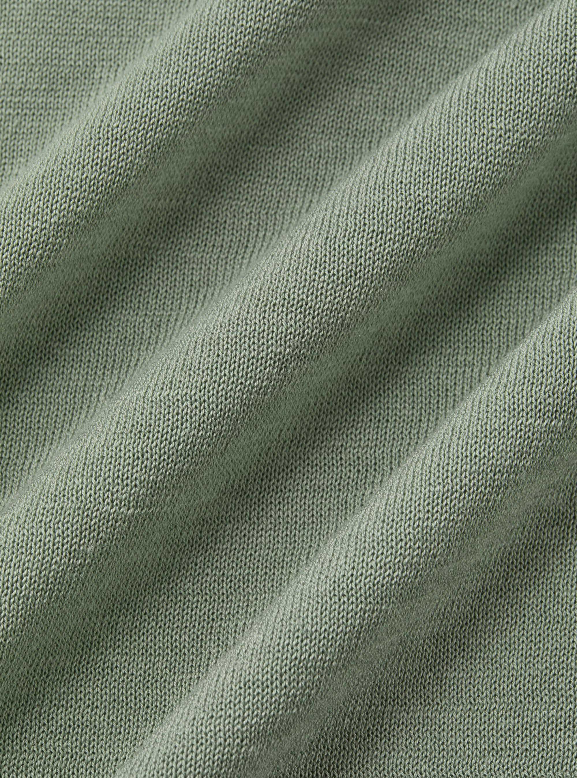 Polo en coton et soie, SALVIA 0602C