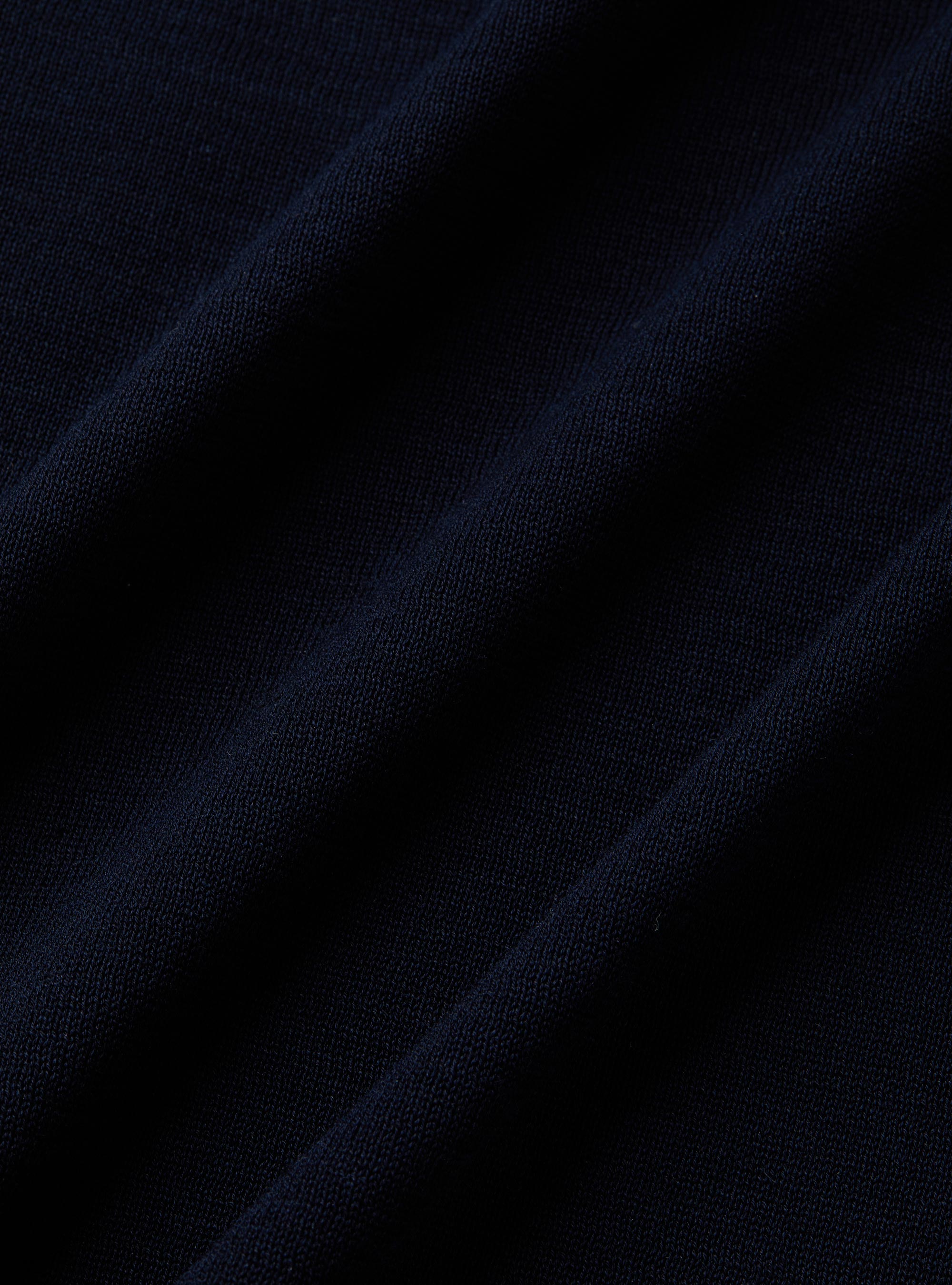 Cotton and silk crew neck sweater, NAVY BLUE