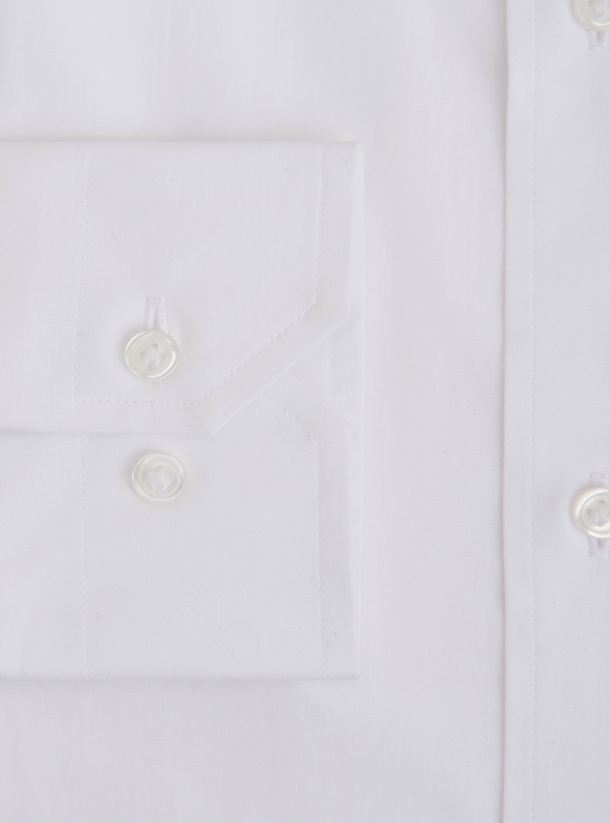 Cotton fil a fil French collar shirt, WHITE