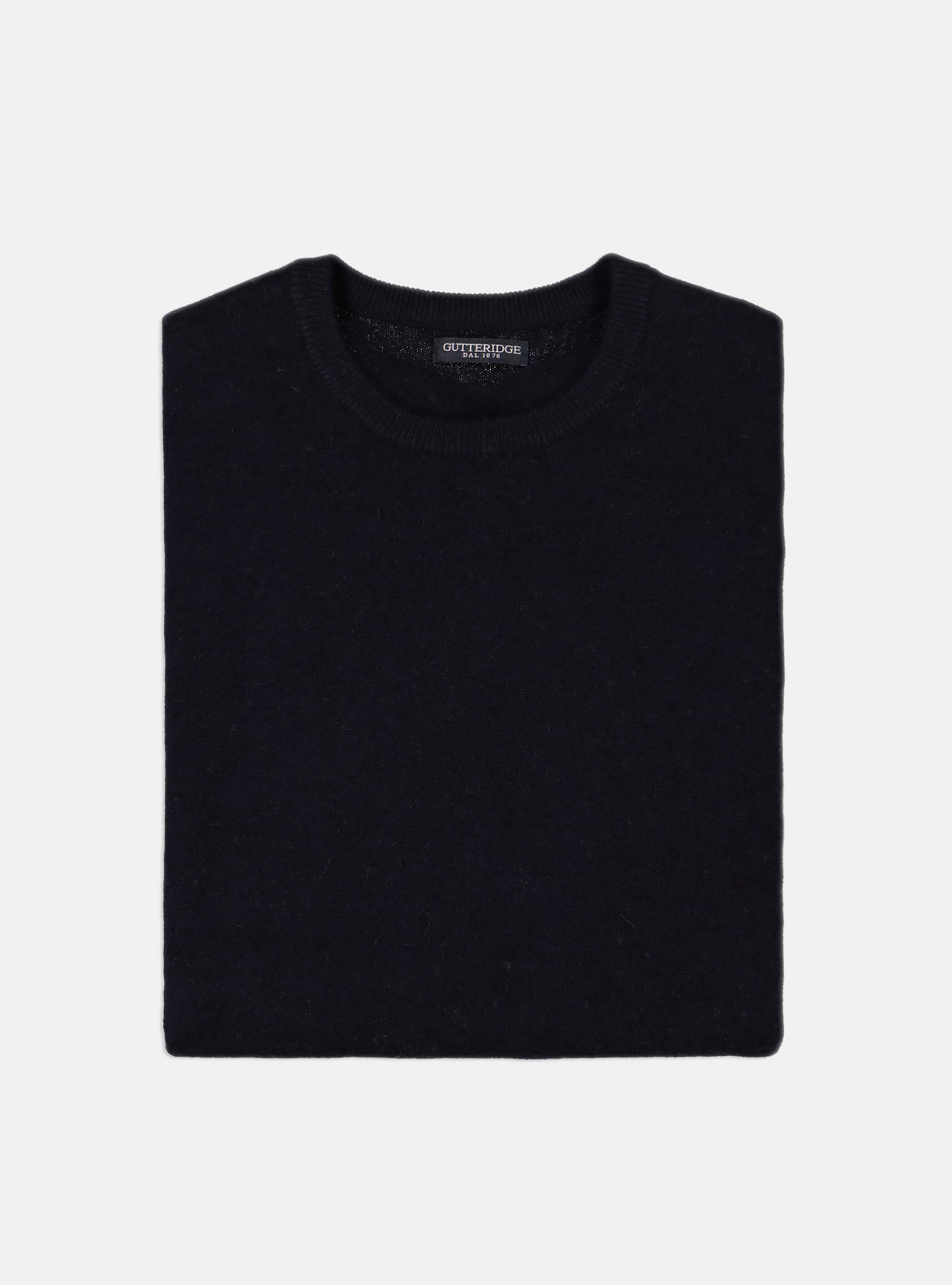 Maglia girocollo 100% cashmere, BLU NAVY
