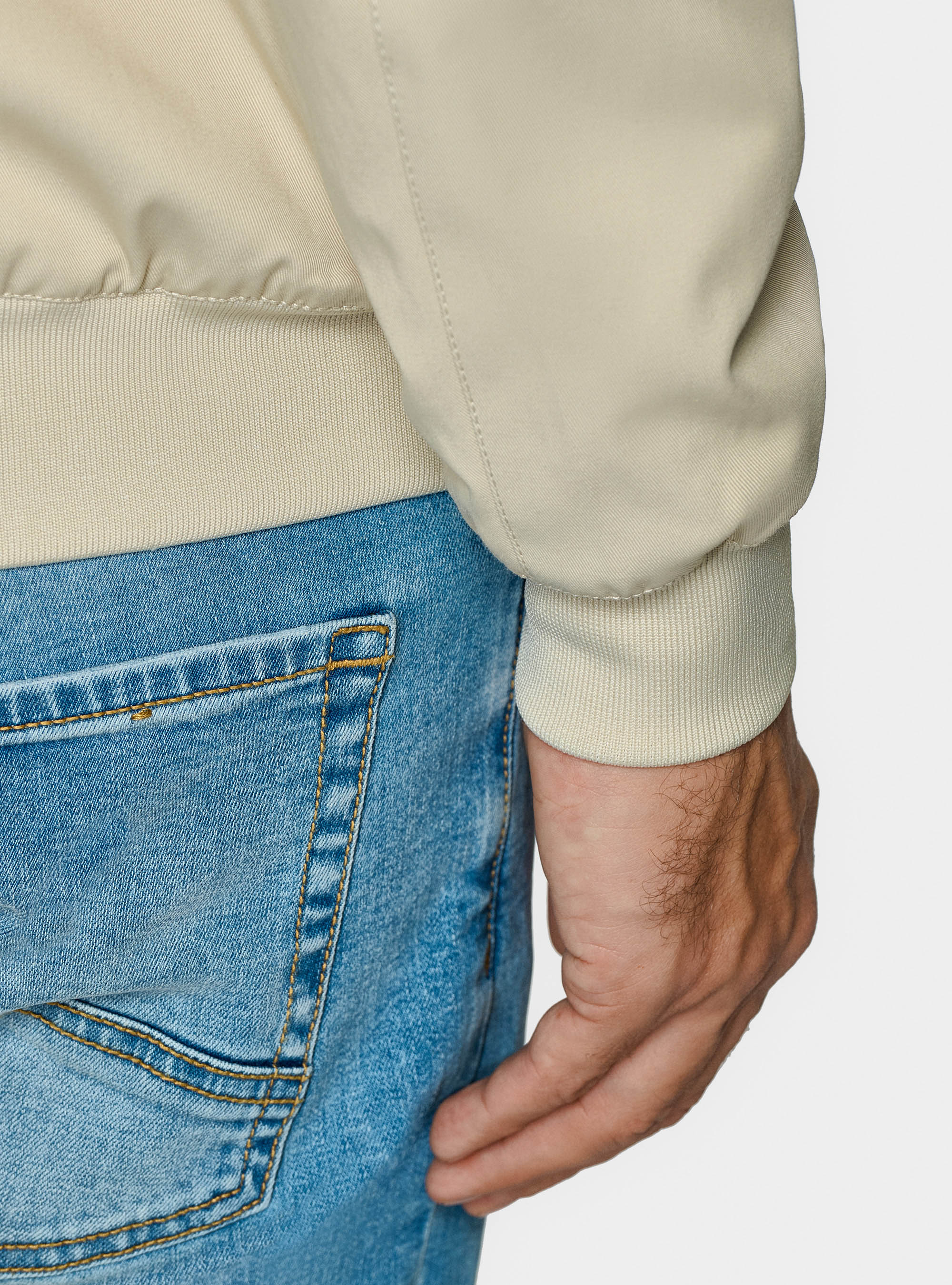 Bomber in misto cotone, SABBIA