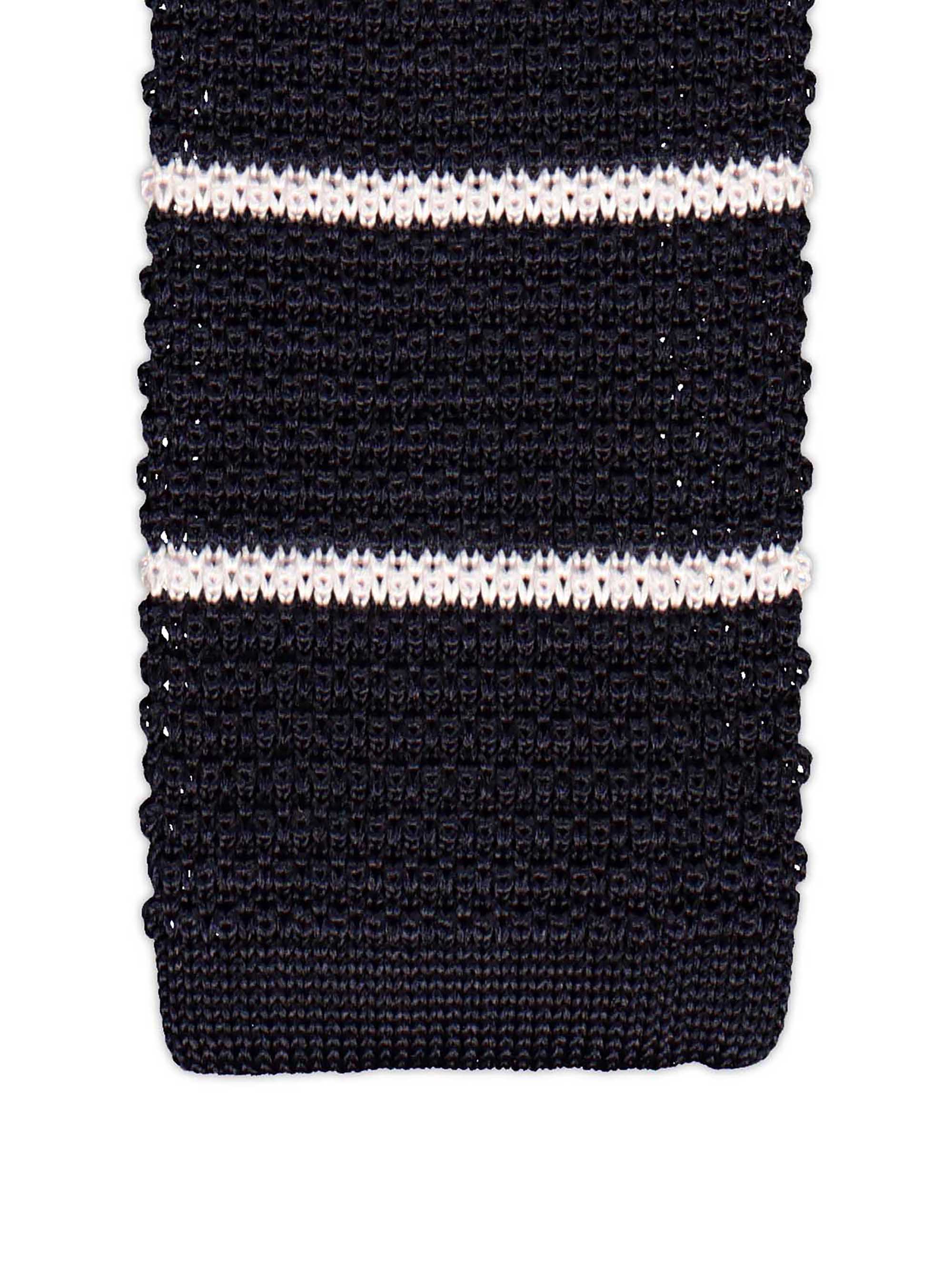 Cravatta a maglia rigata, BLU NAVY