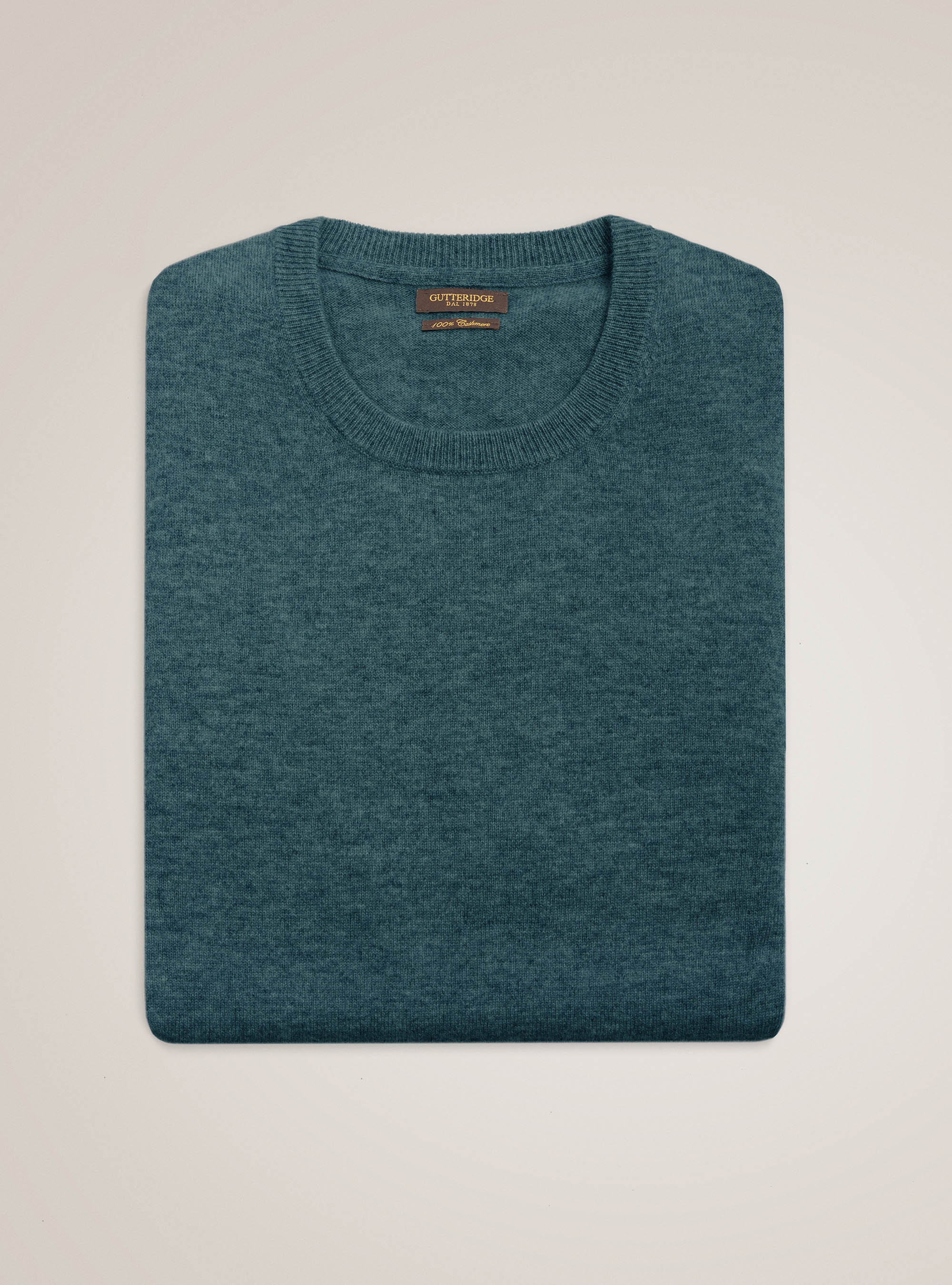 Crew-neck sweater 100% cashmere, PISTACHIO