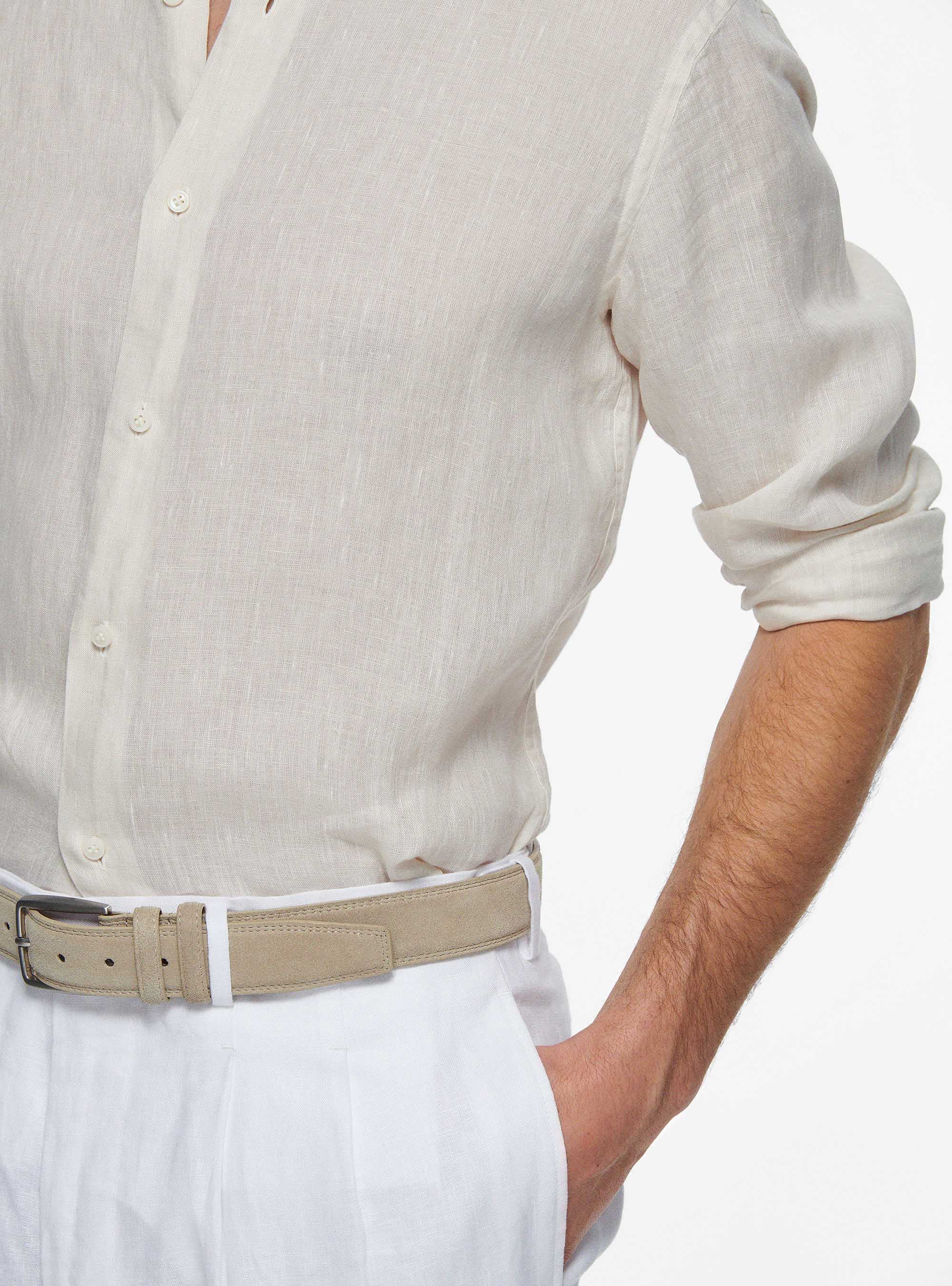 Pure linen shirt, ECRU