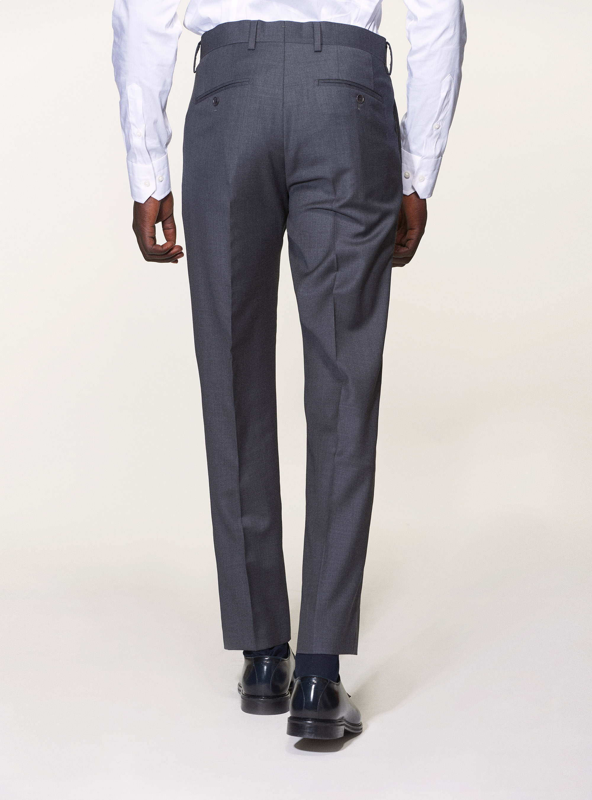 Pantaloni per abito in pura lana superfine 120's, GRIGIO CHIARO