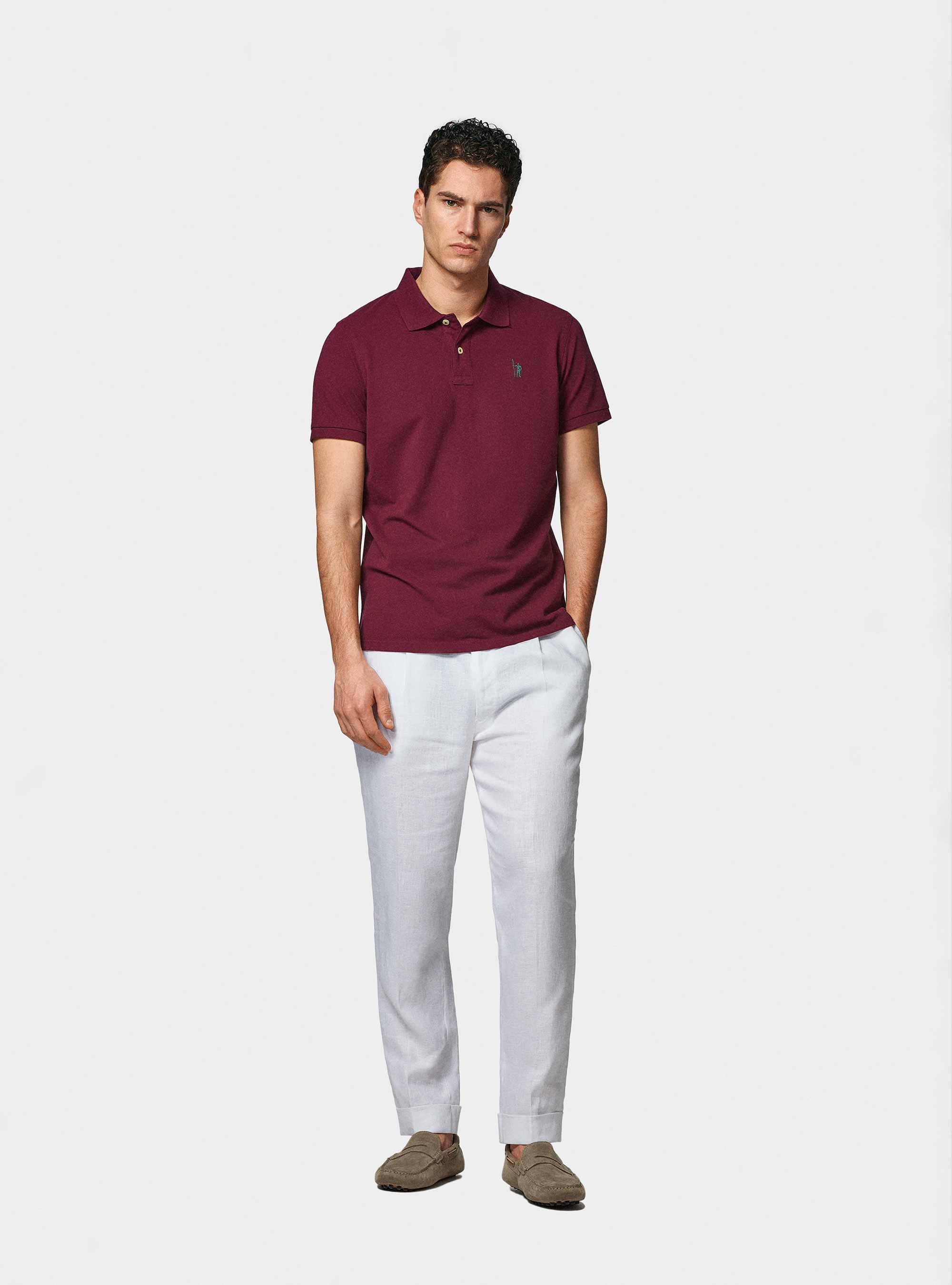 Polo classique en piqué, BORDEAUX