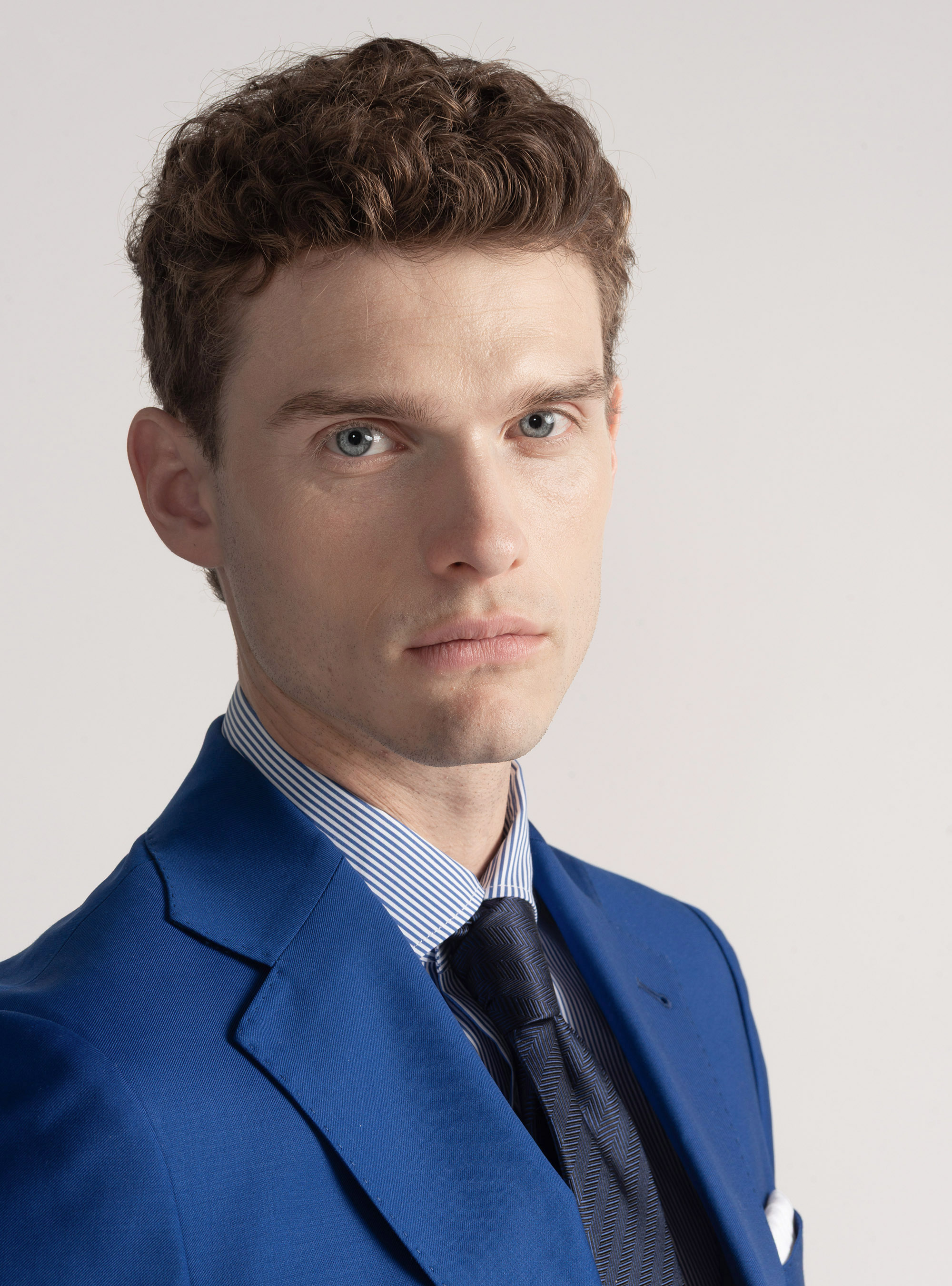 Americana de traje de pura lana Vitale Barberis Canonico, AZUL ROYAL