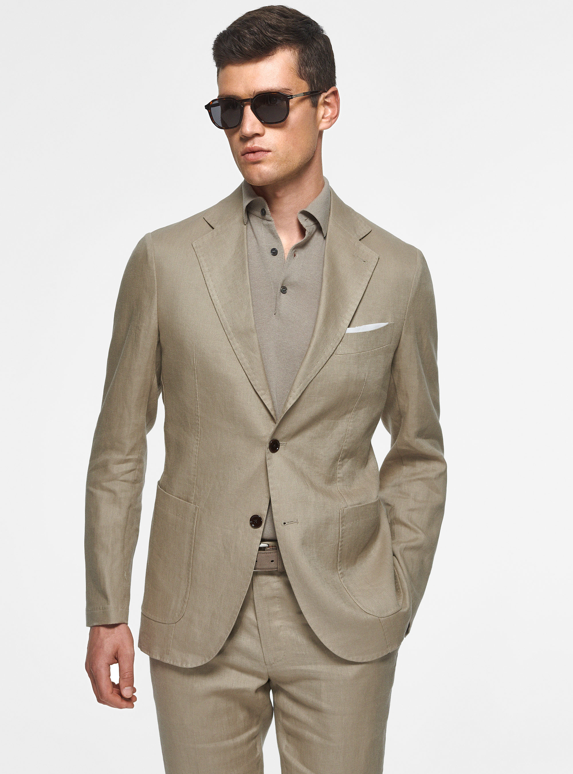 Pure linen blazer, MUD