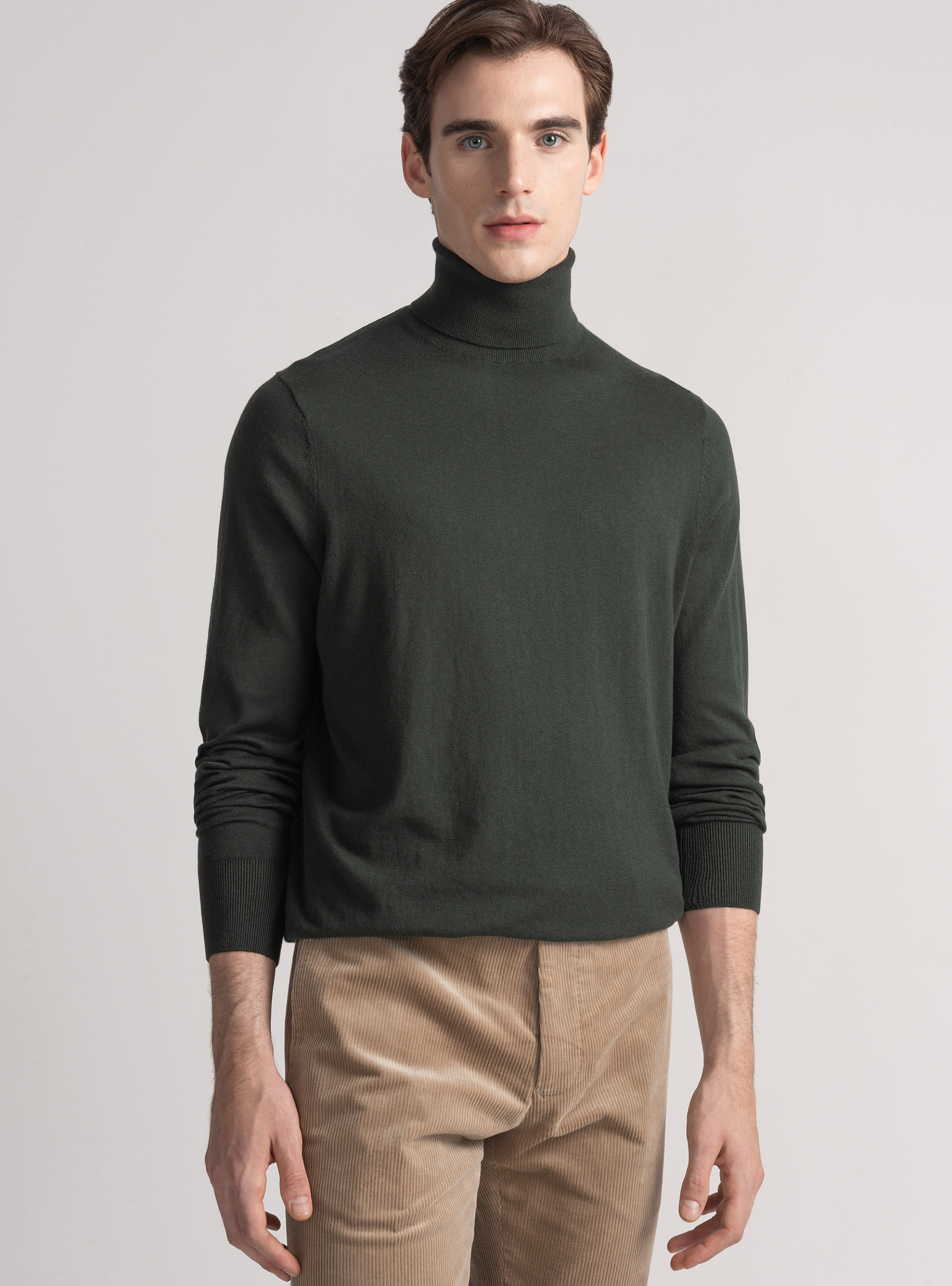 Silk and cashmere cotton turtleneck, MILITARE 0609C