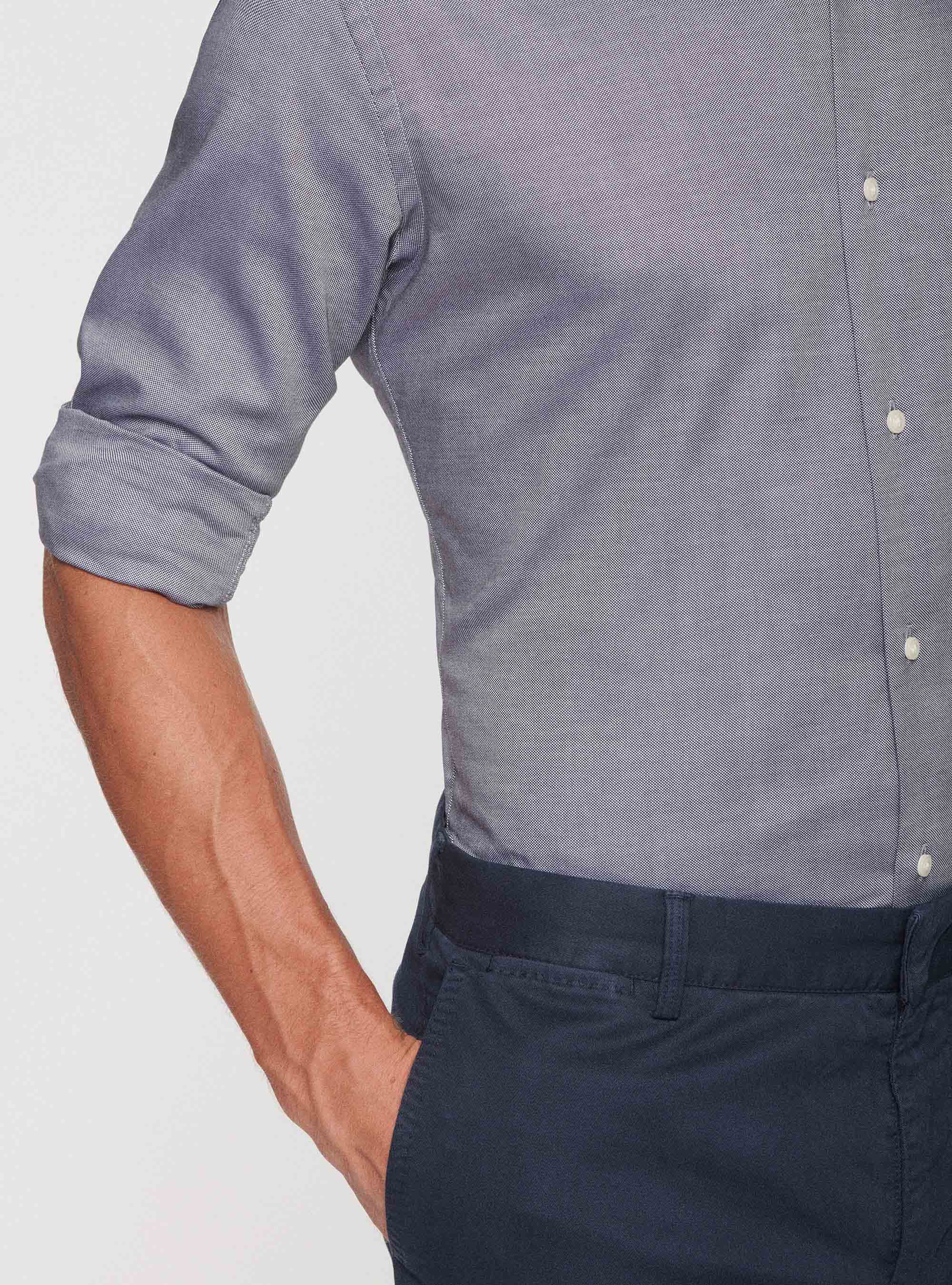 Camicia in cotone oxford, BLU NAVY