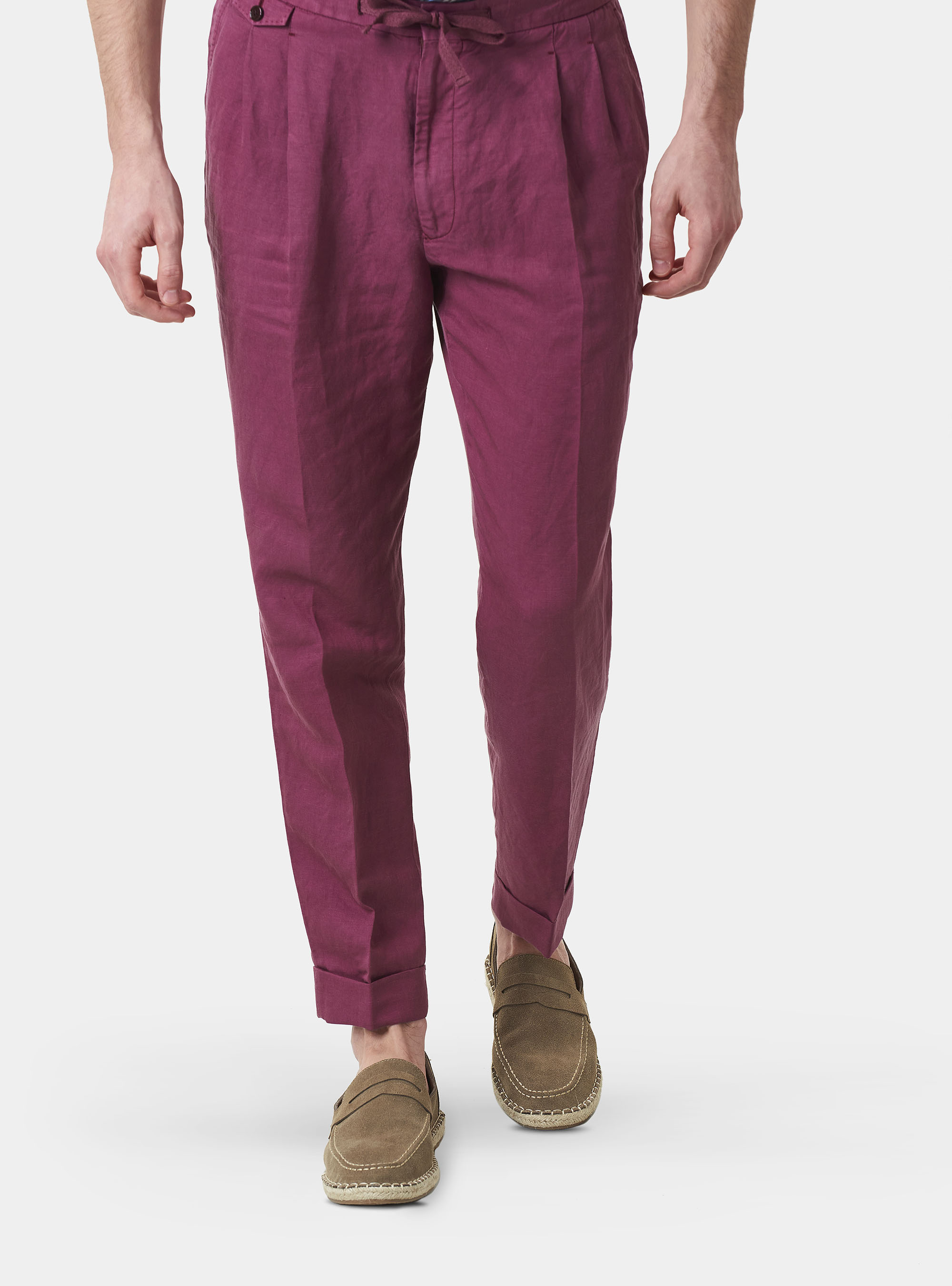 Pantaloni in misto lino con elastico e coulisse | GutteridgeEU | Pantaloni  Uomo