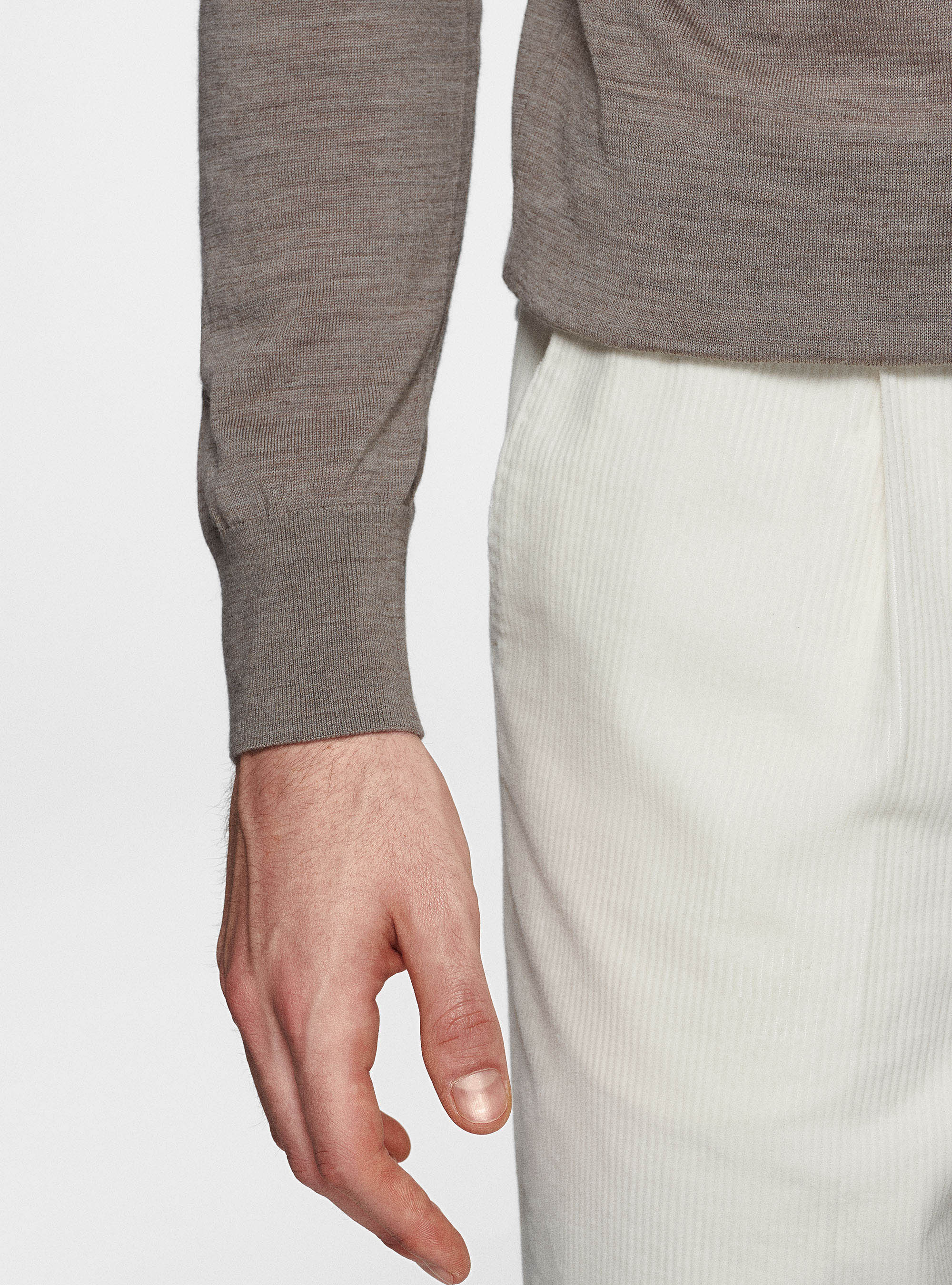 Dolcevita in pura lana merino extrafine, FANGO