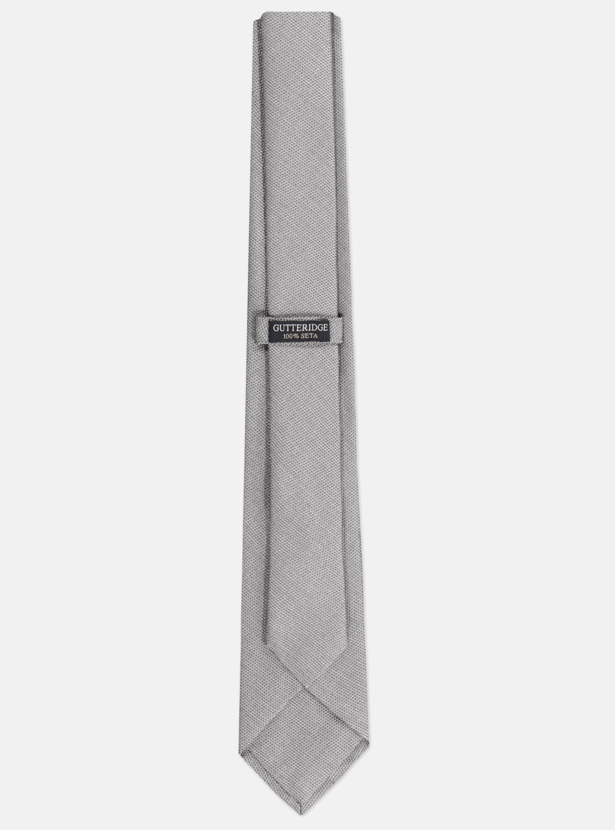 CEREMONY SILK JACQUARD SILK  TIE 5 FOLDS, GREY