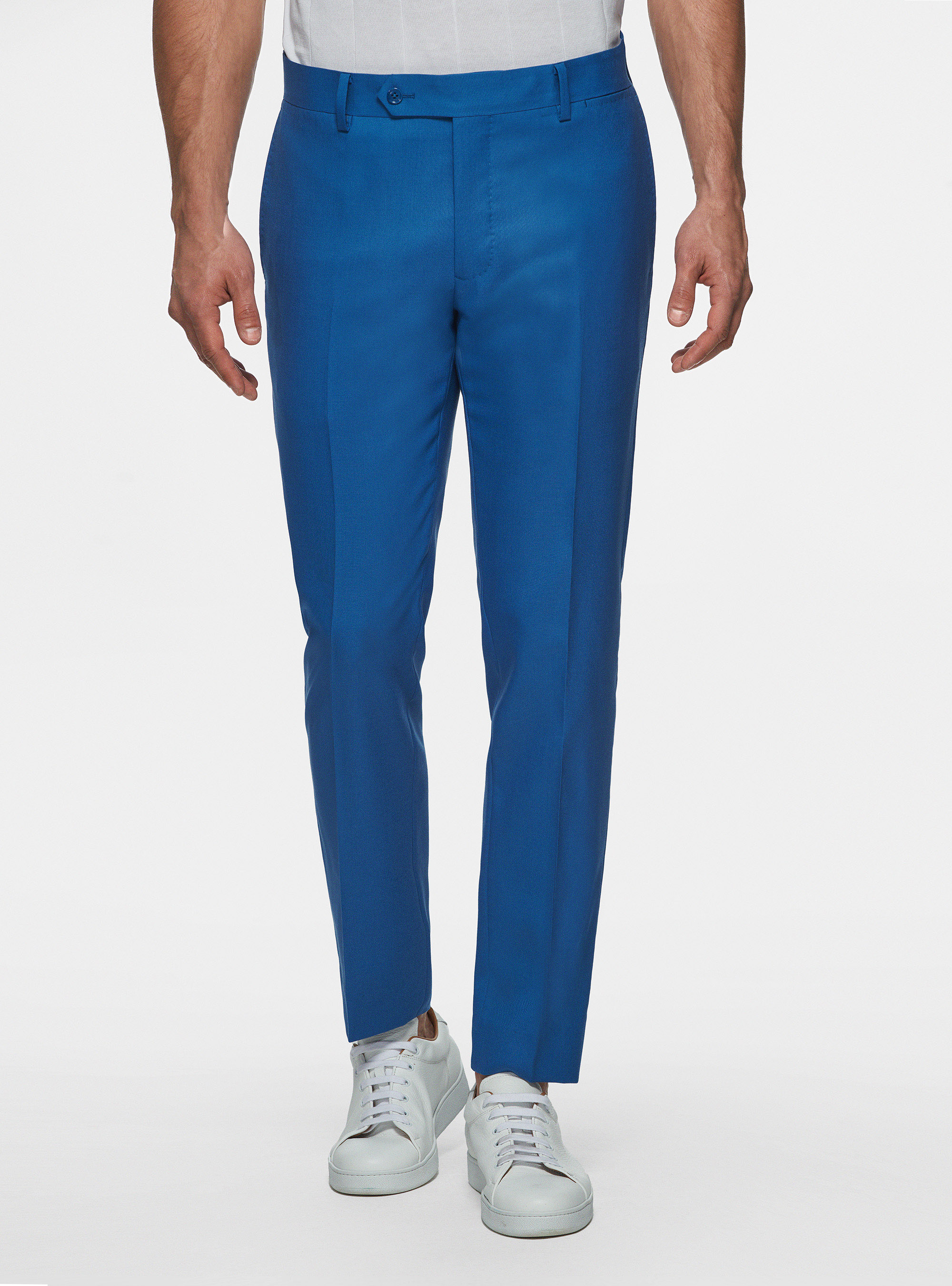 Pantaloni in pura lana Vitale Barberis Canonico, 0226C CERULEO