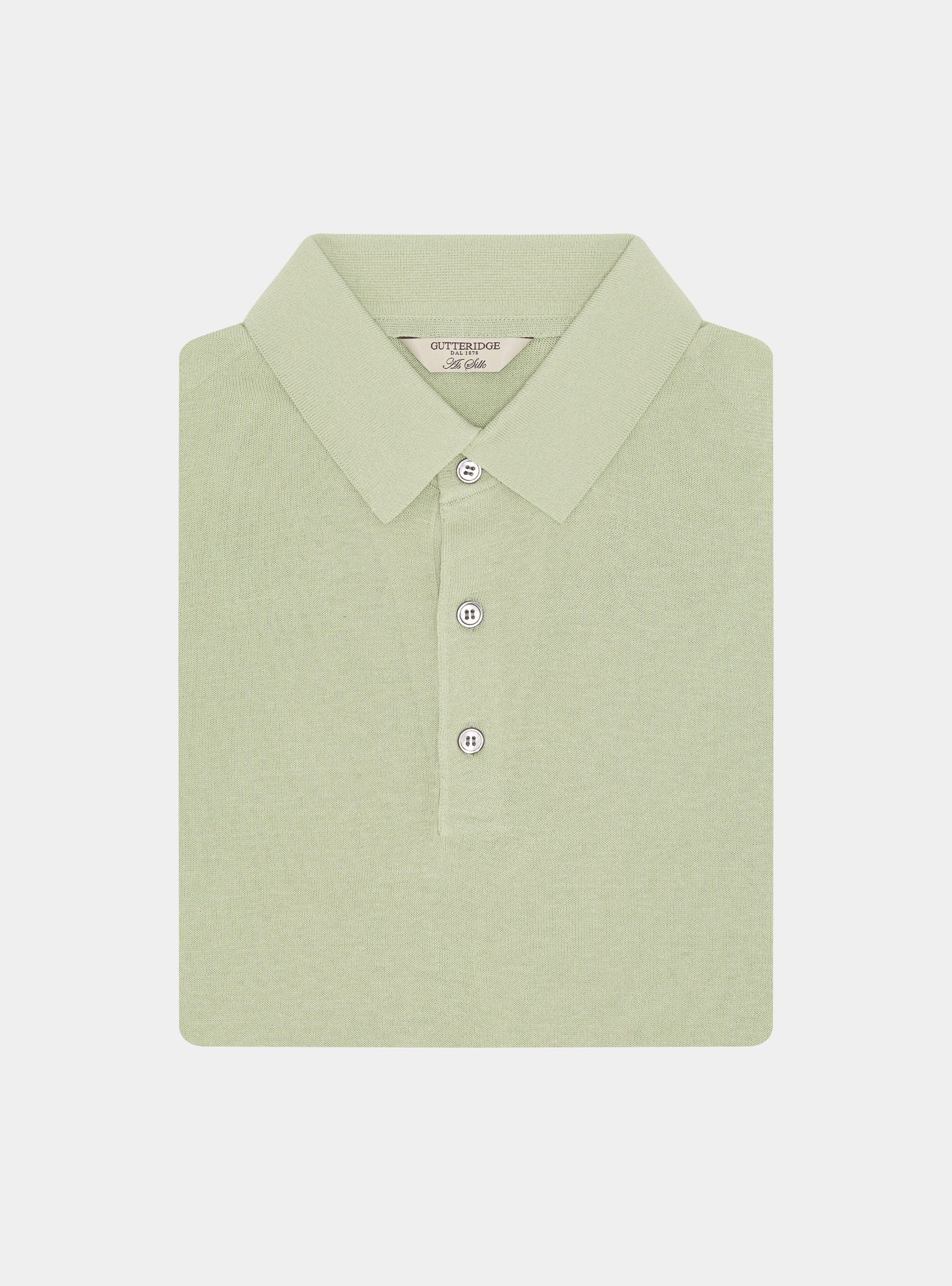 Polo en coton et soie, 0620C VERDE CHIARO