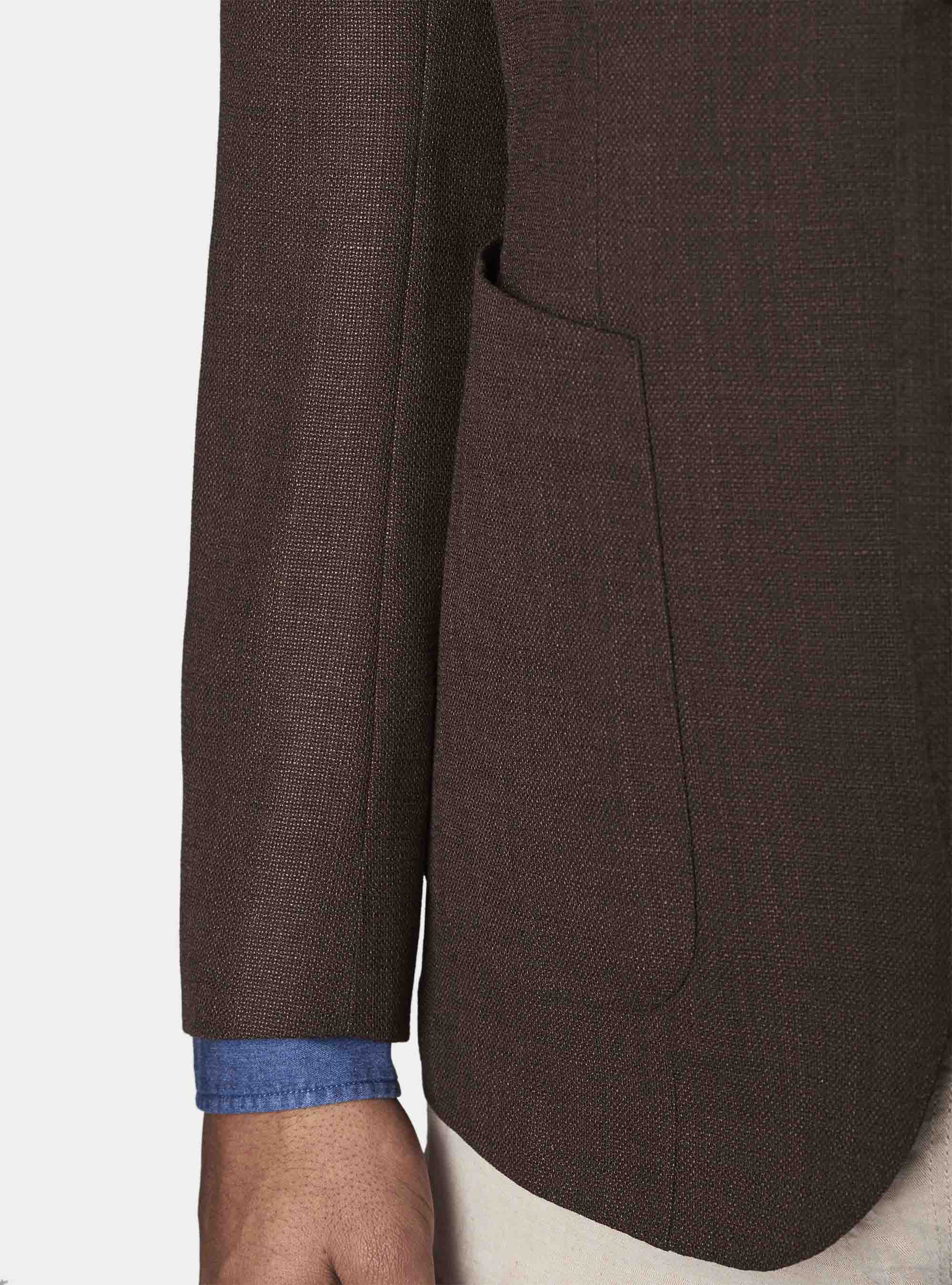 Super 100 wool blazer, BROWN