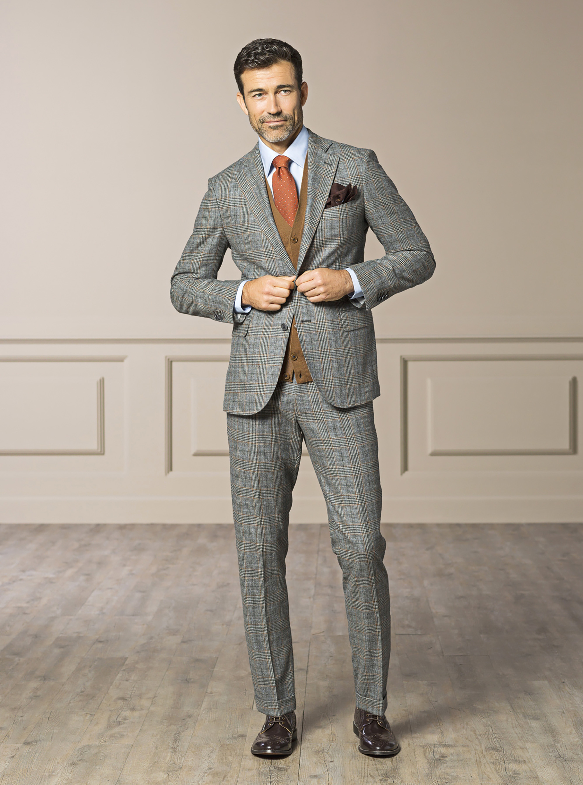 Gilet bottoni, TABACCO