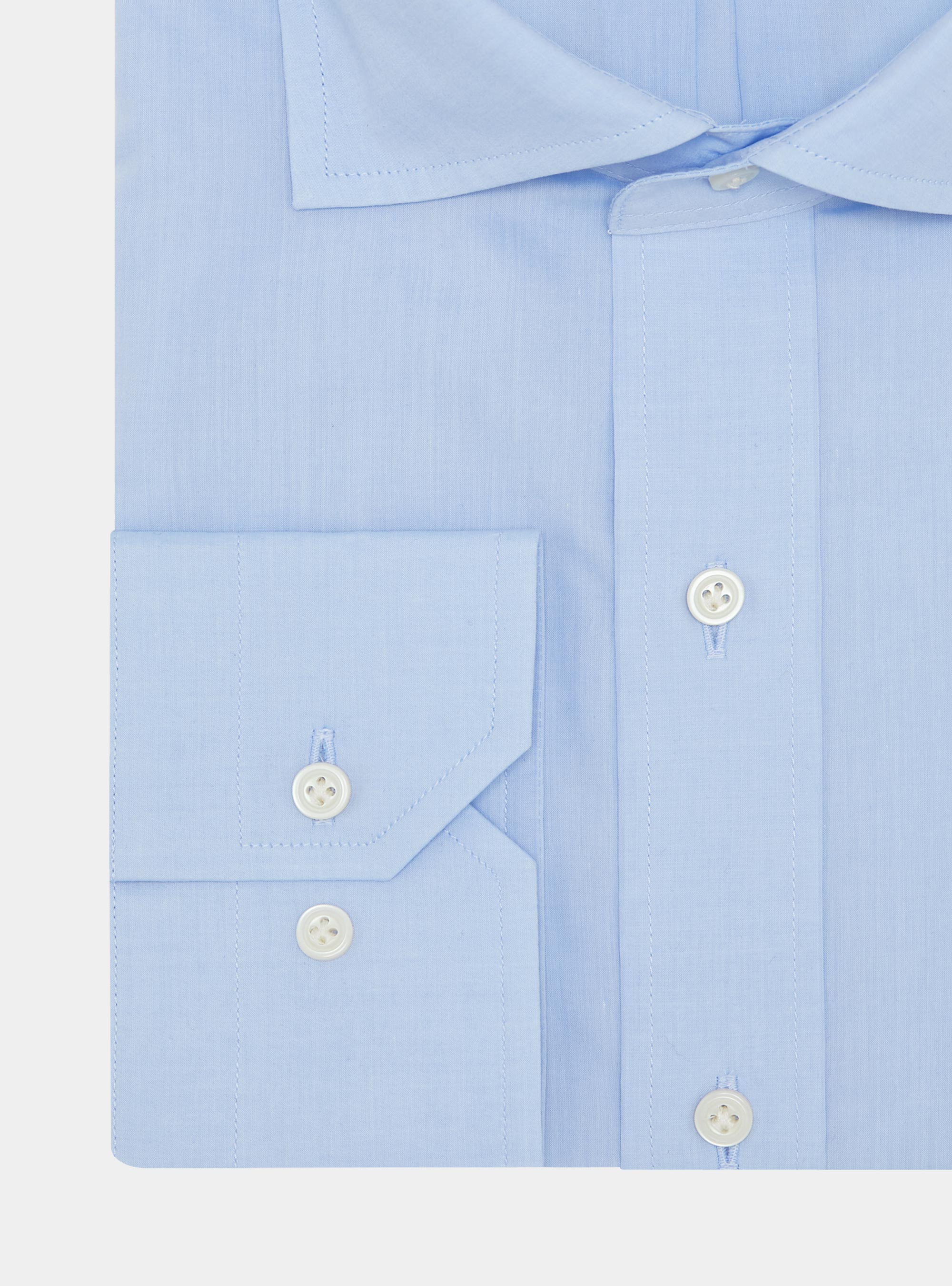 Camicia confortevole in puro cotone, AZZURRO