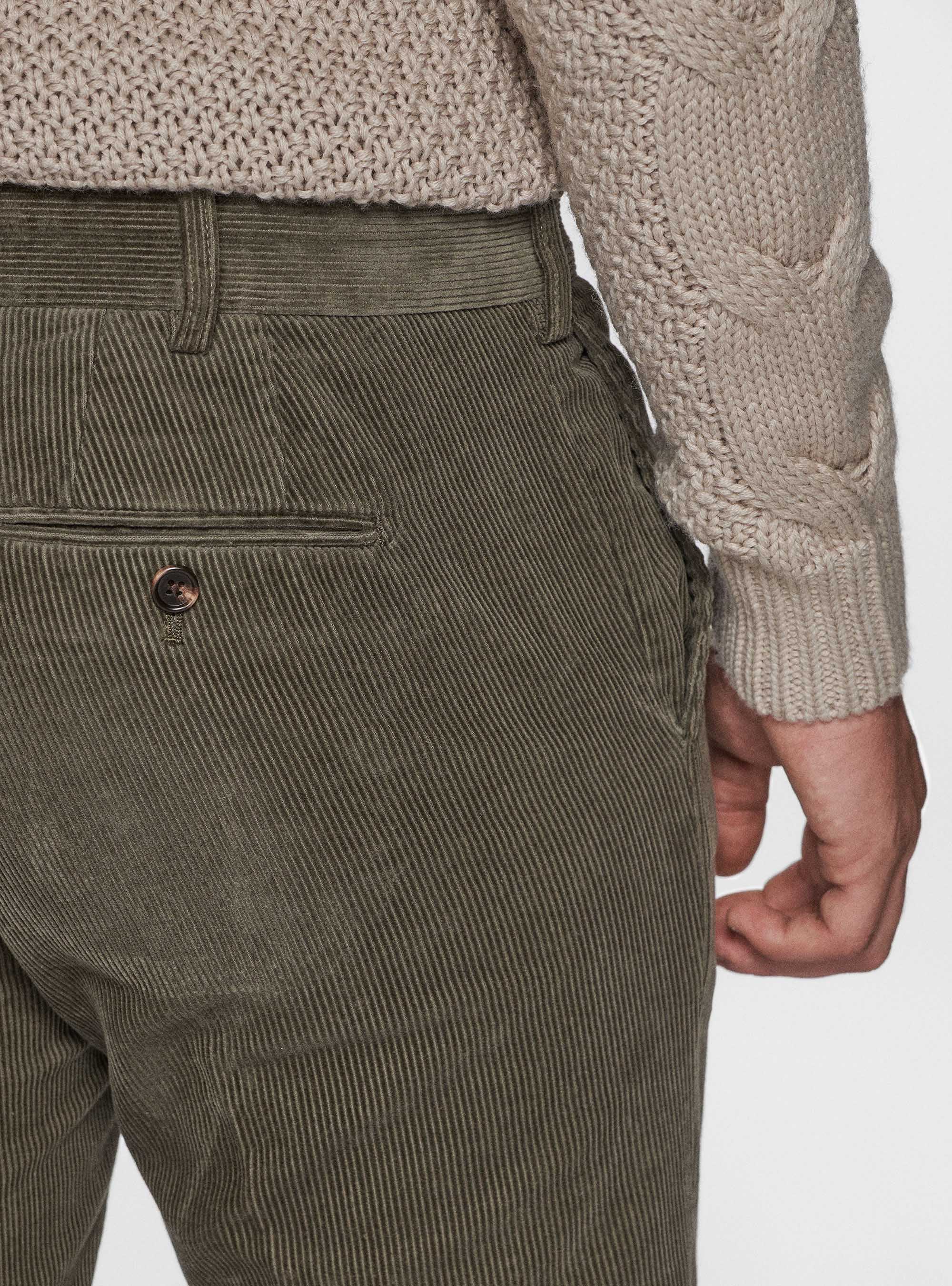 Pantaloni in velluto, VERDE