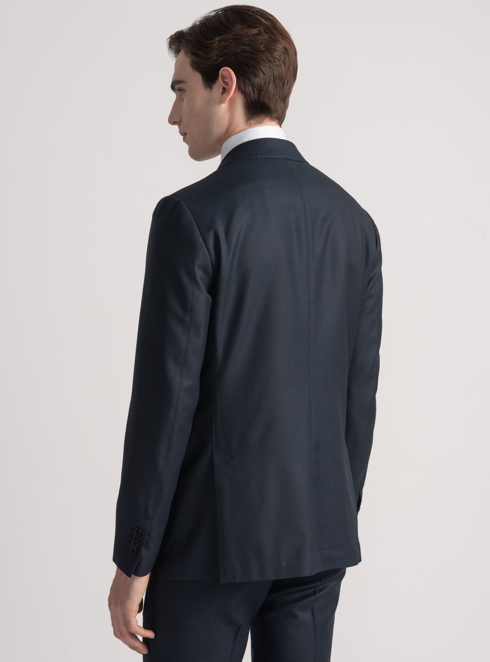 Giacca per abito in lana occhio di pernice Vitale Barberis Canonico, BLU NAVY