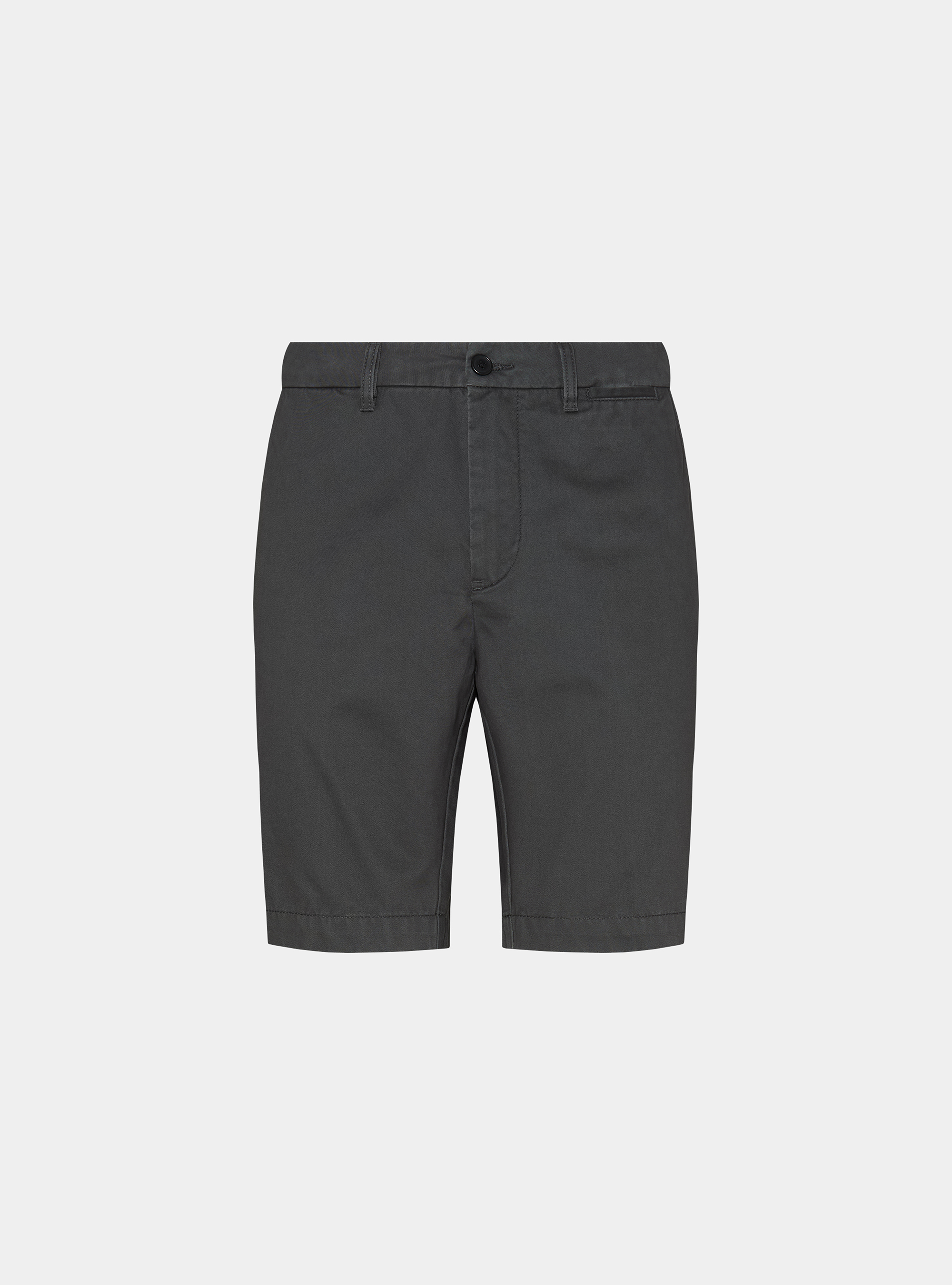 Bermuda chino in twill di cotone, ASFALTO