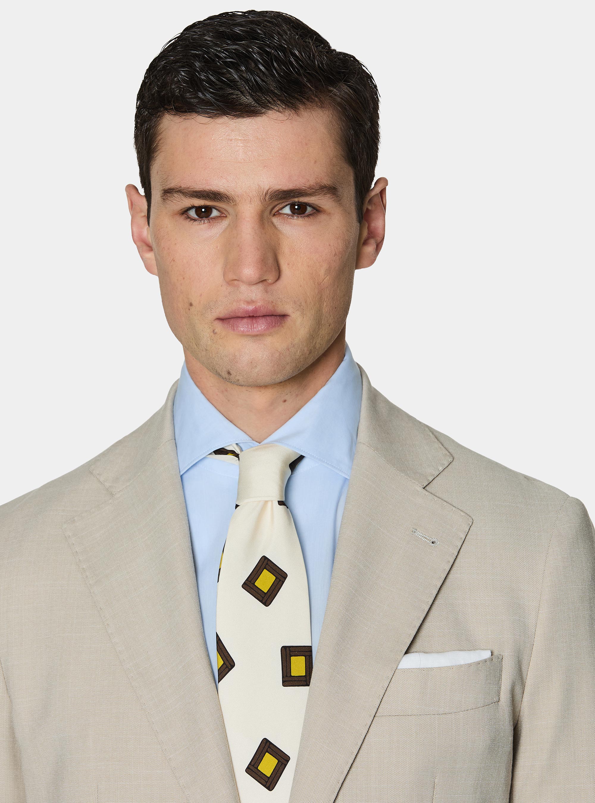 Giacca abito in tessuto fiammato, SABBIA