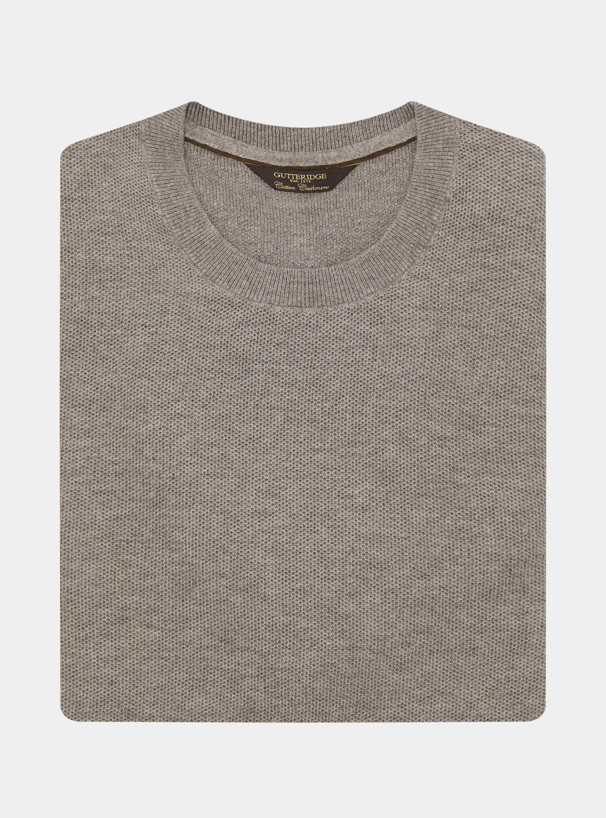 Girocollo in maglia nido d'ape in cotone cashmere, BARRO