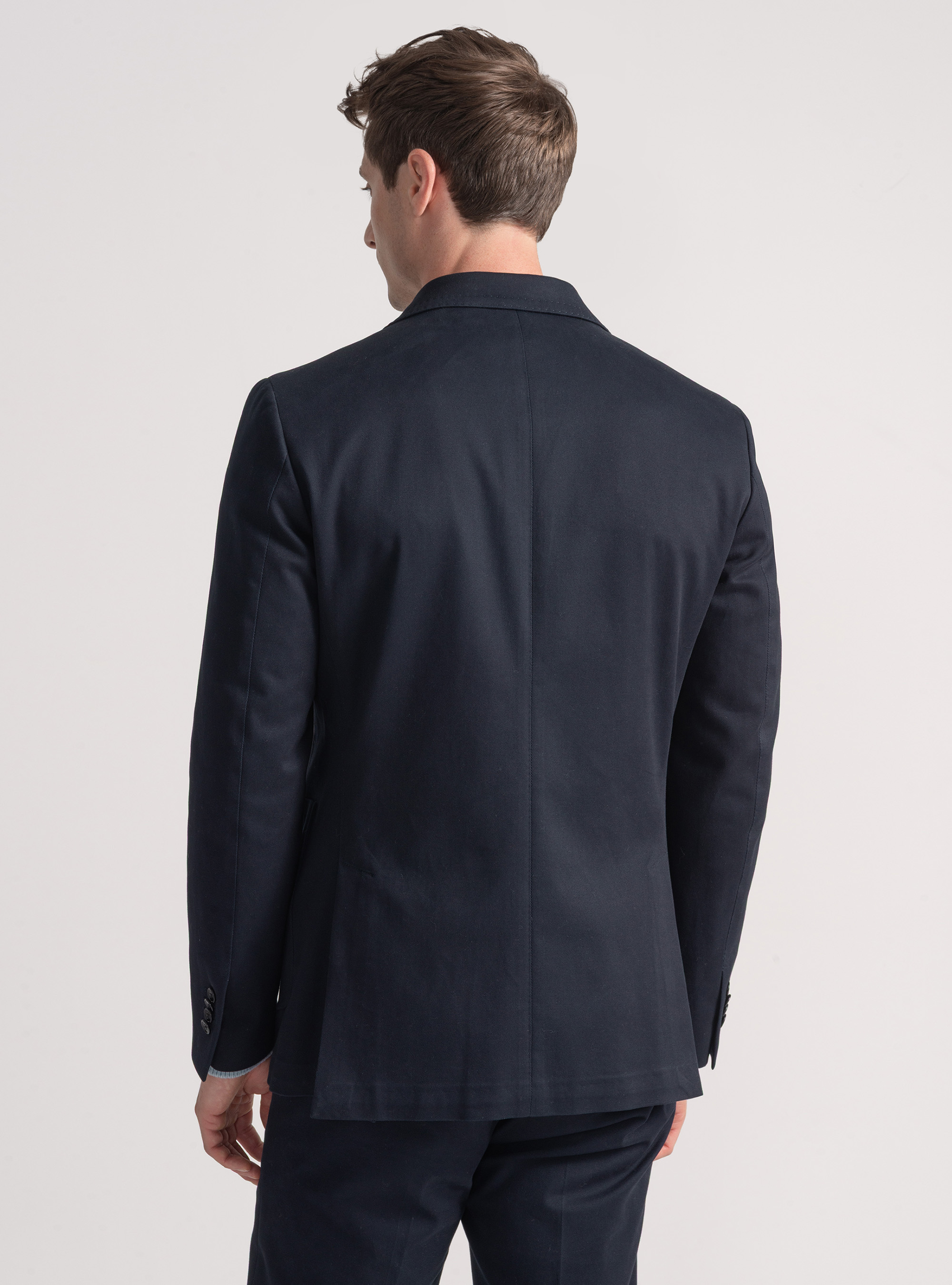 Frosted cotton blazer, NAVY BLUE