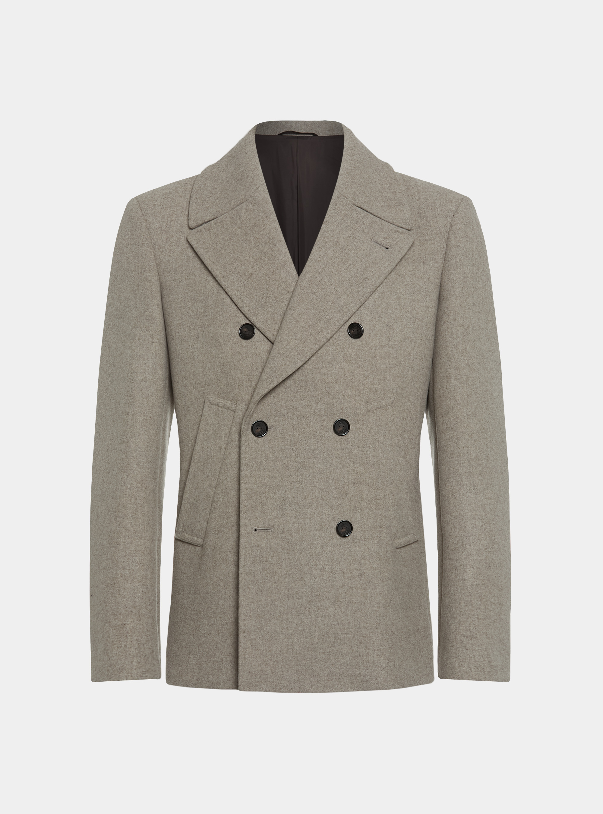 Peacoat in misto lana, SABBIA