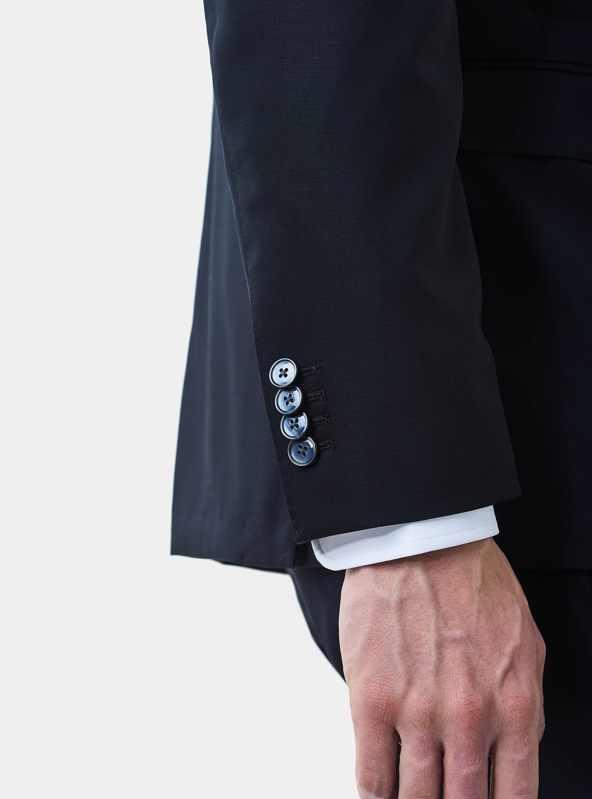 Giacca per abito in lana travelwear, NERO