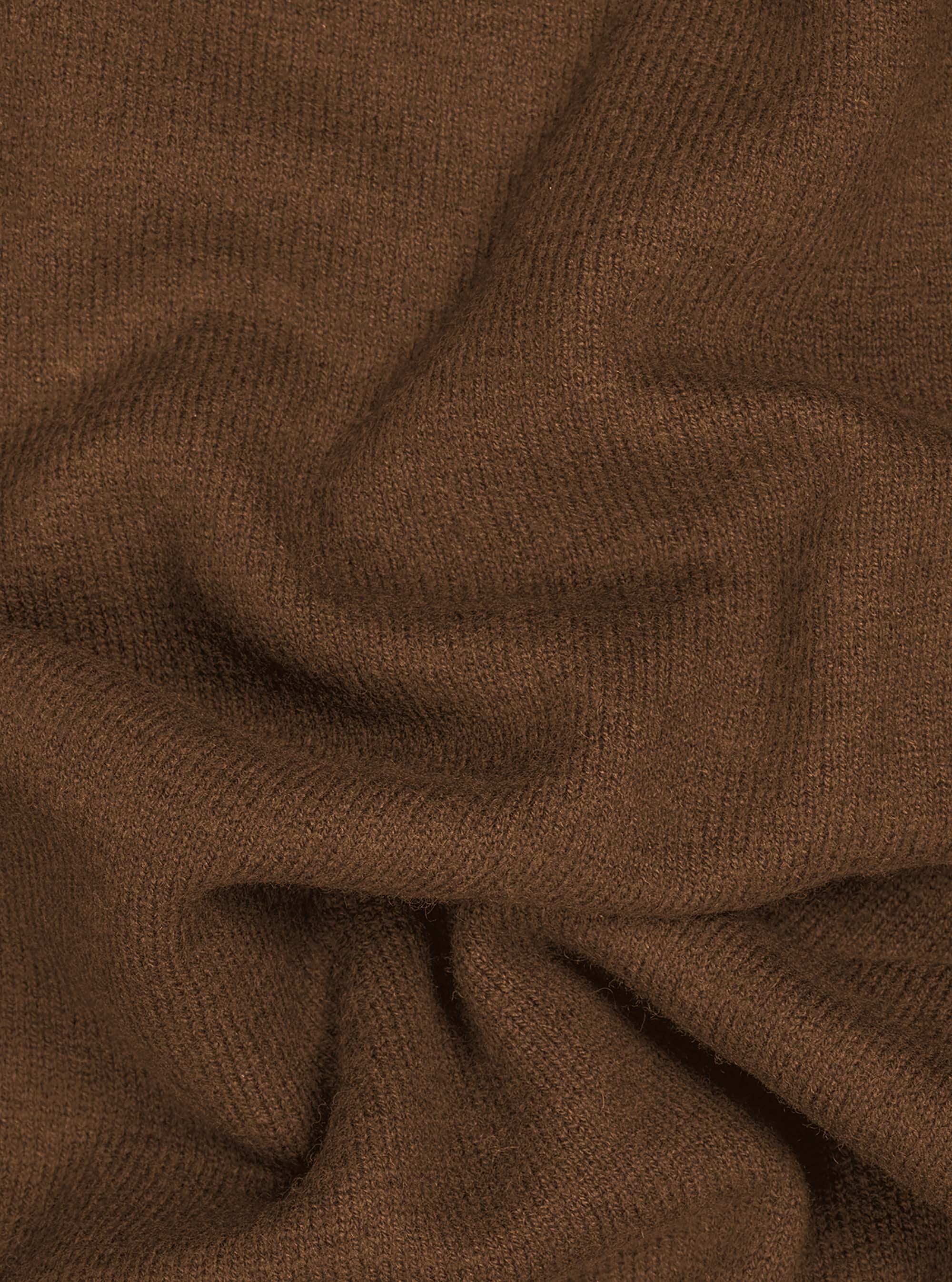 Maglia girocollo in lana lambswool e cashmere, TABACCO 0546C