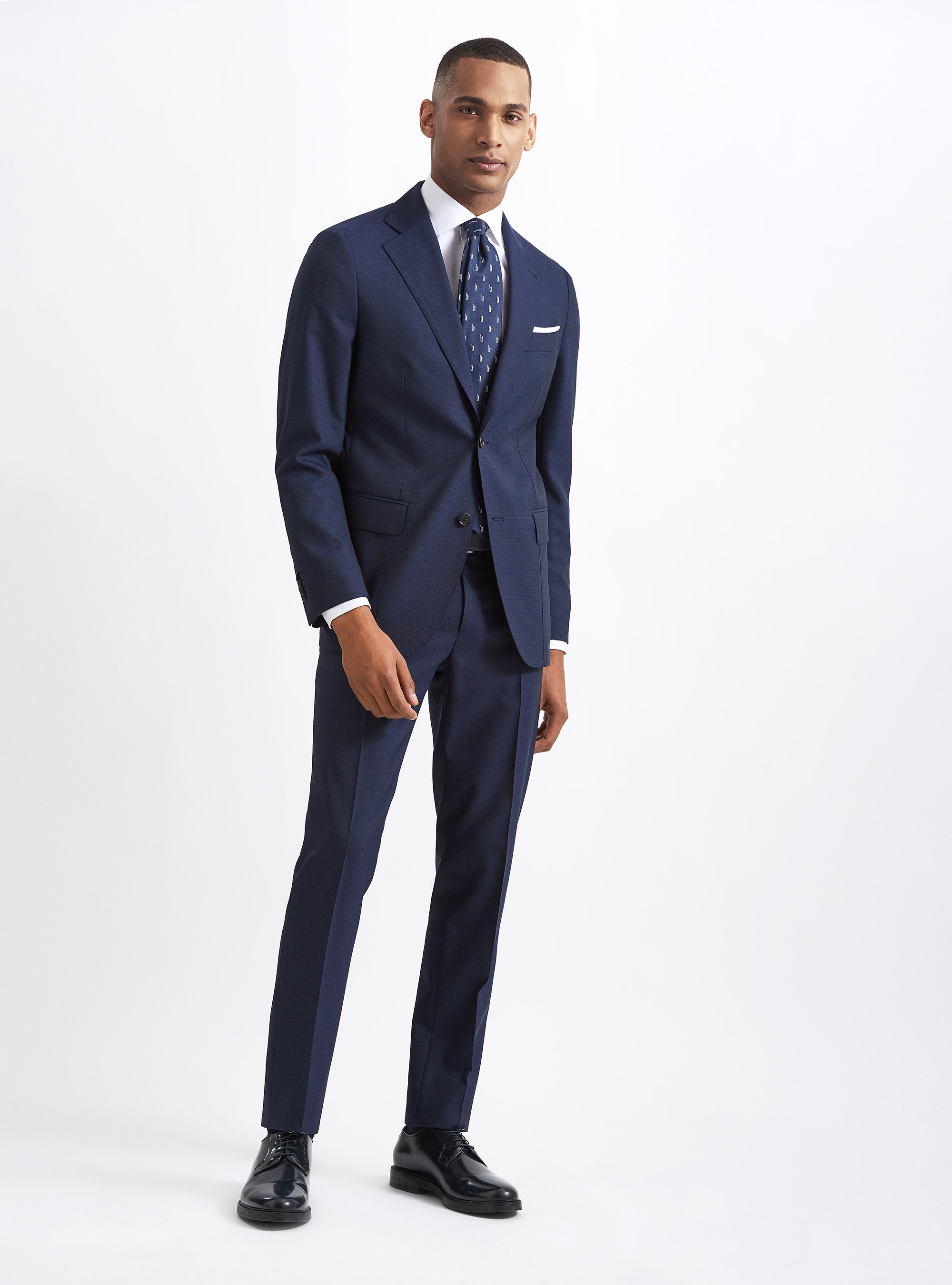 Suit blazer in pure wool Vitale Barberis Canonico fabric, NAVY BLUE