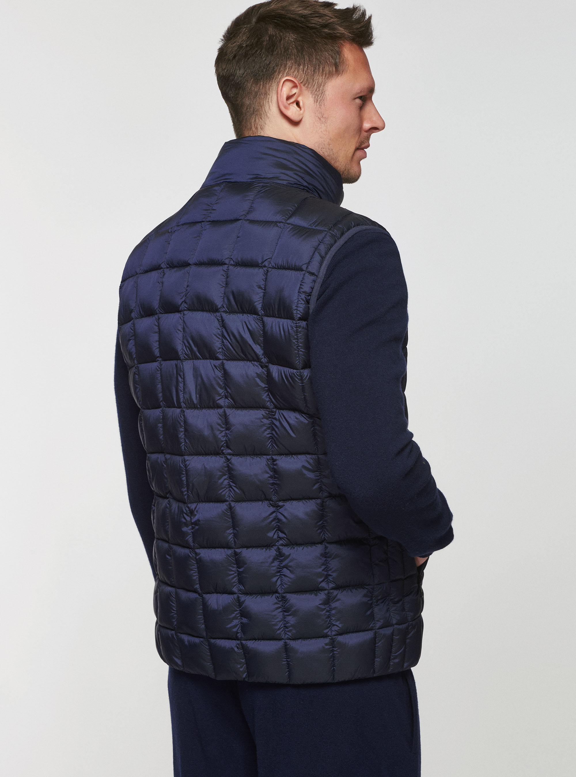 Smanicato trapuntato con imbottitura riciclata, BLU NAVY
