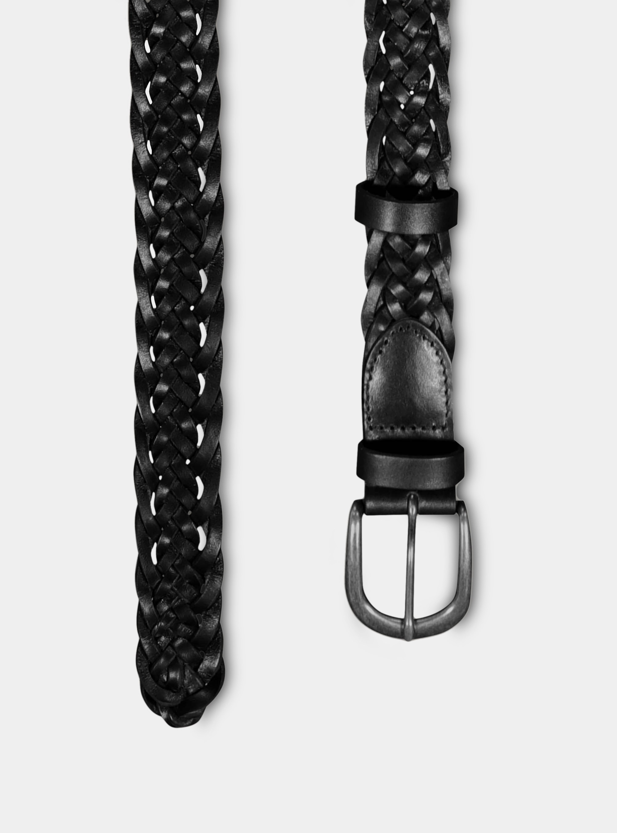 Cintura a treccia, NERO