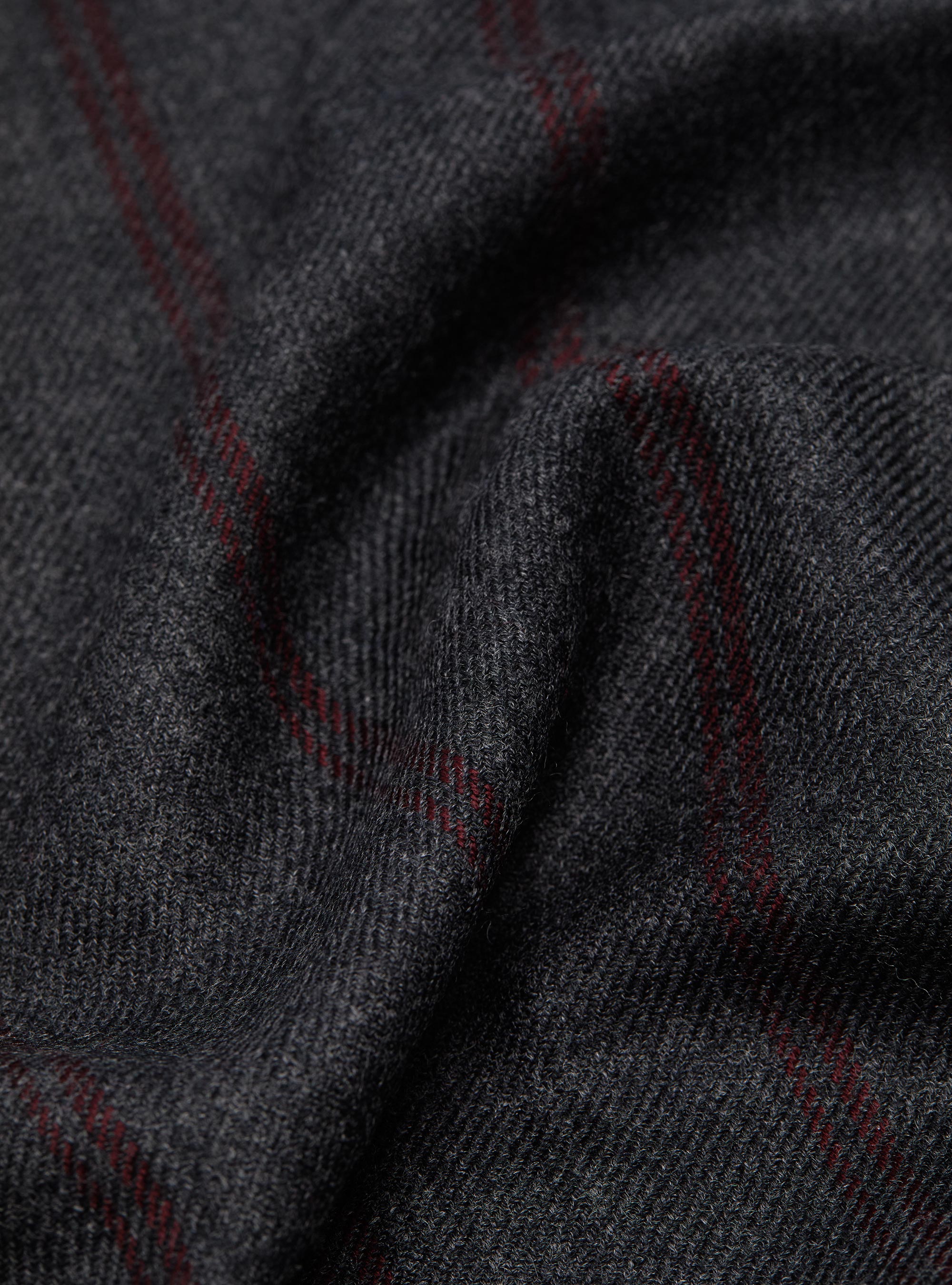 Sciarpa in lana a righe, ASFALTO