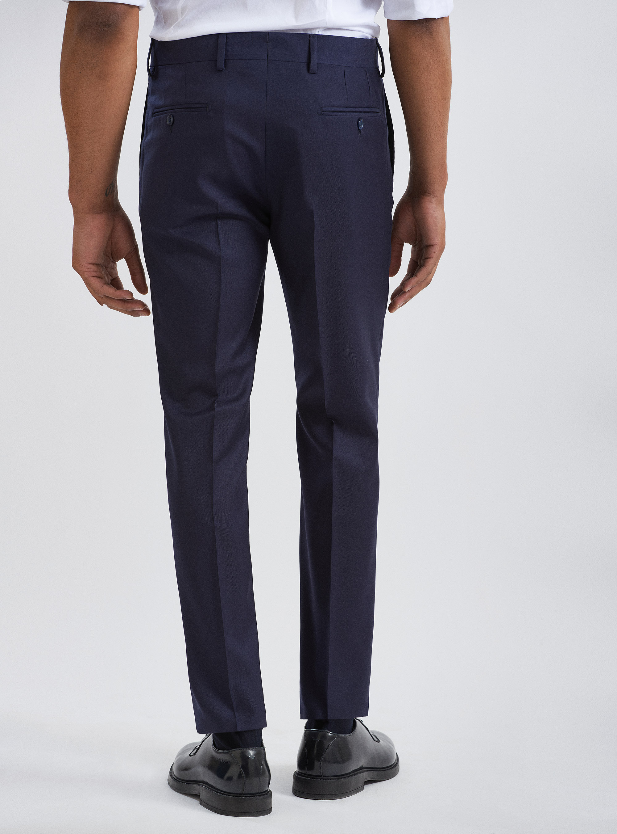 Pure Wool 110's Suit Trousers, BASALT