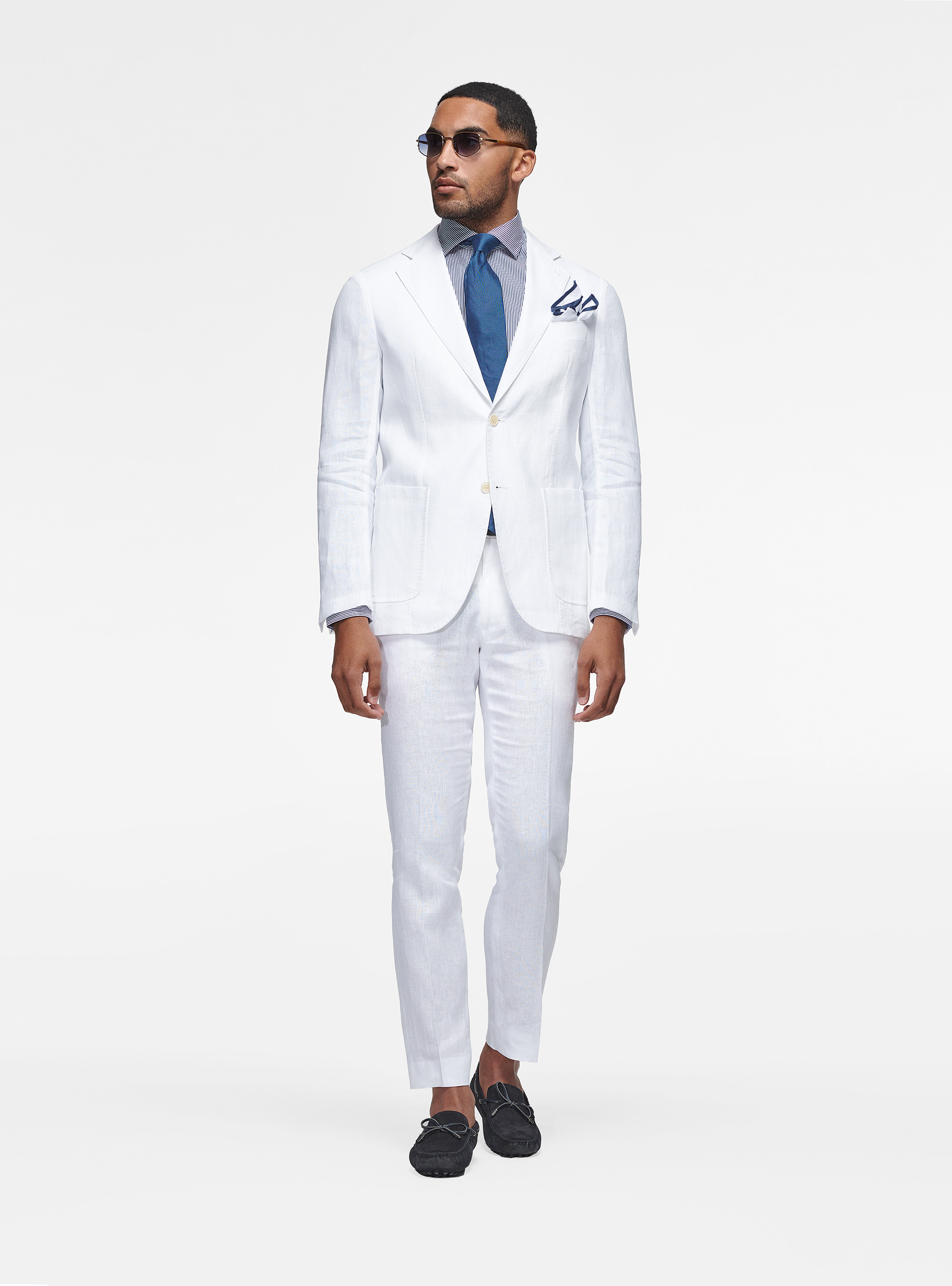Veste en pur lin, BLANC