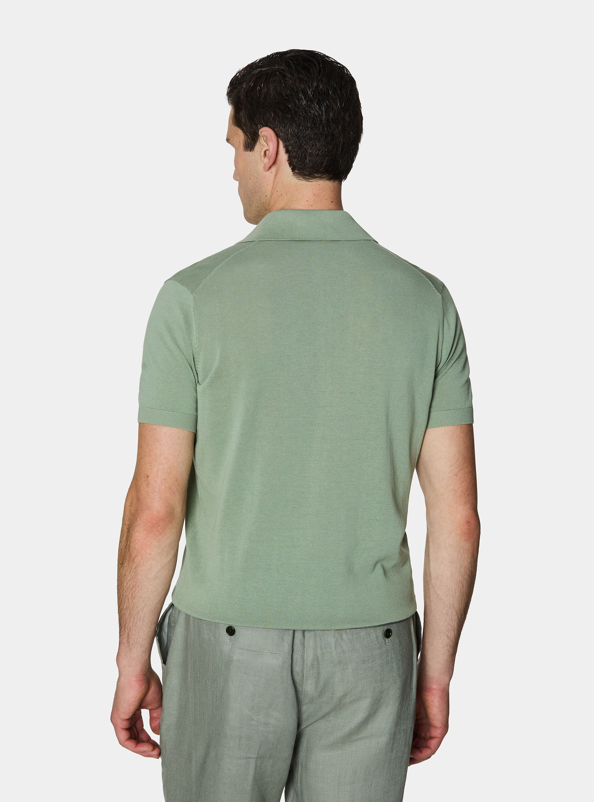 Polo in maglia in cotone m/c, SALVIA 0602C
