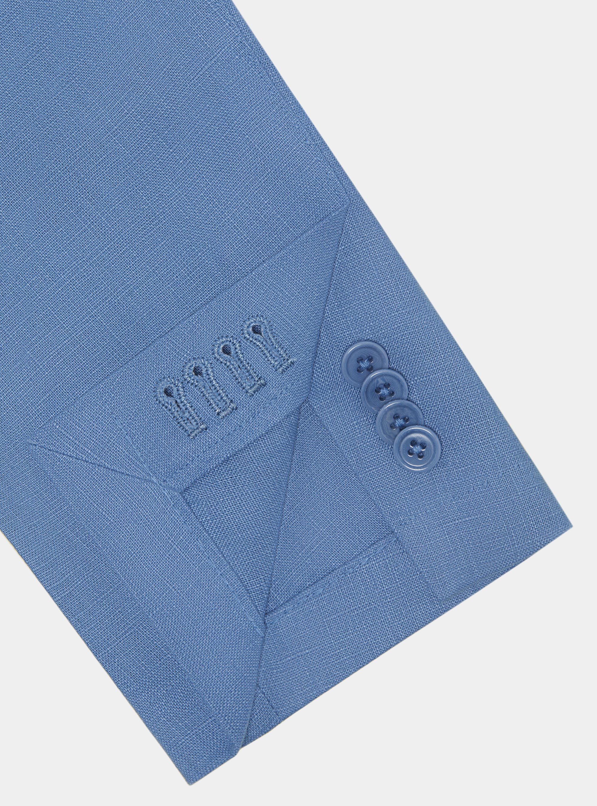 Pure linen suit blazer, AZZURRO POLVERE 0283C