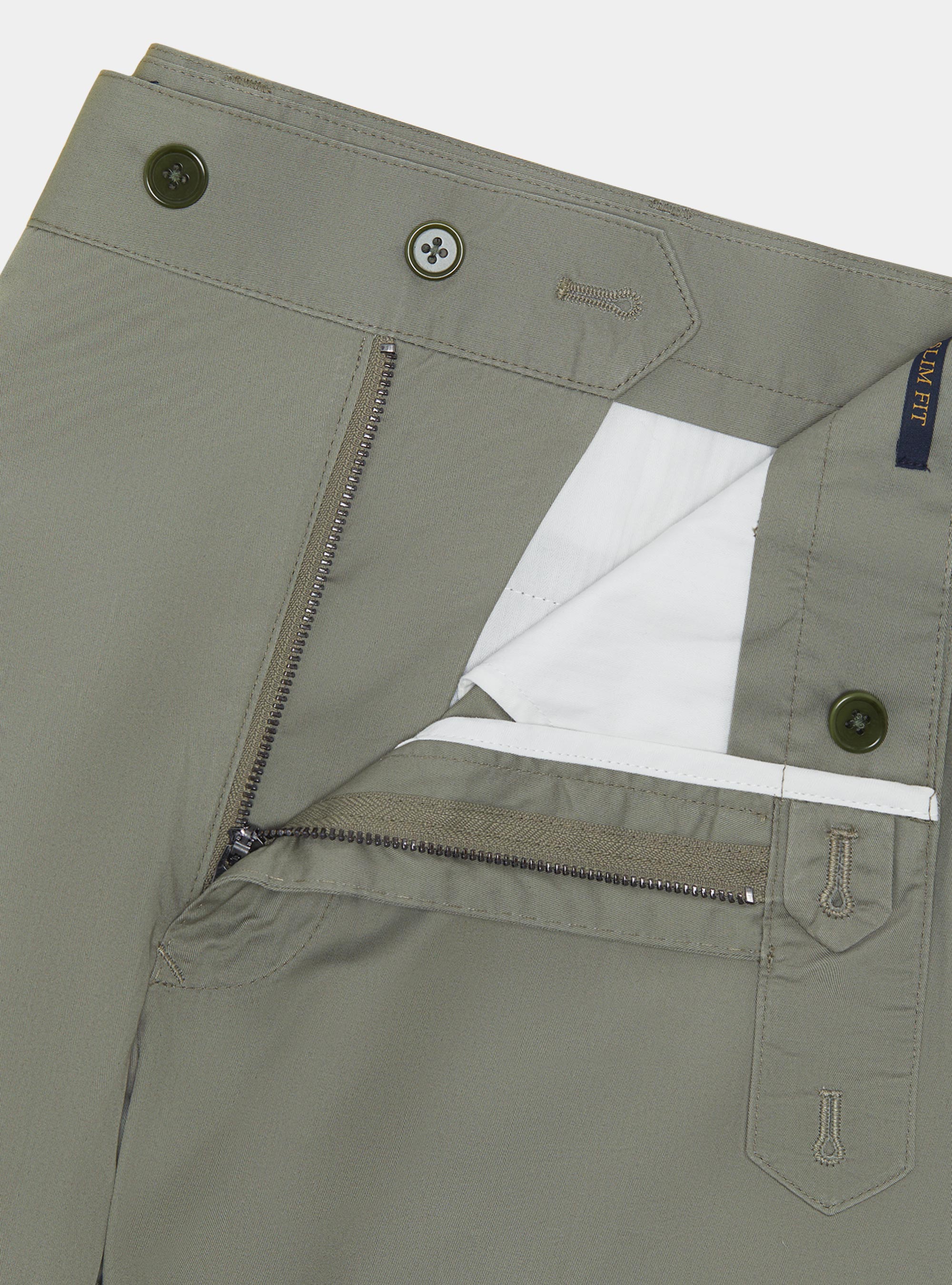 Lightweight twill slim fit chino trousers, SALVIA 0602C