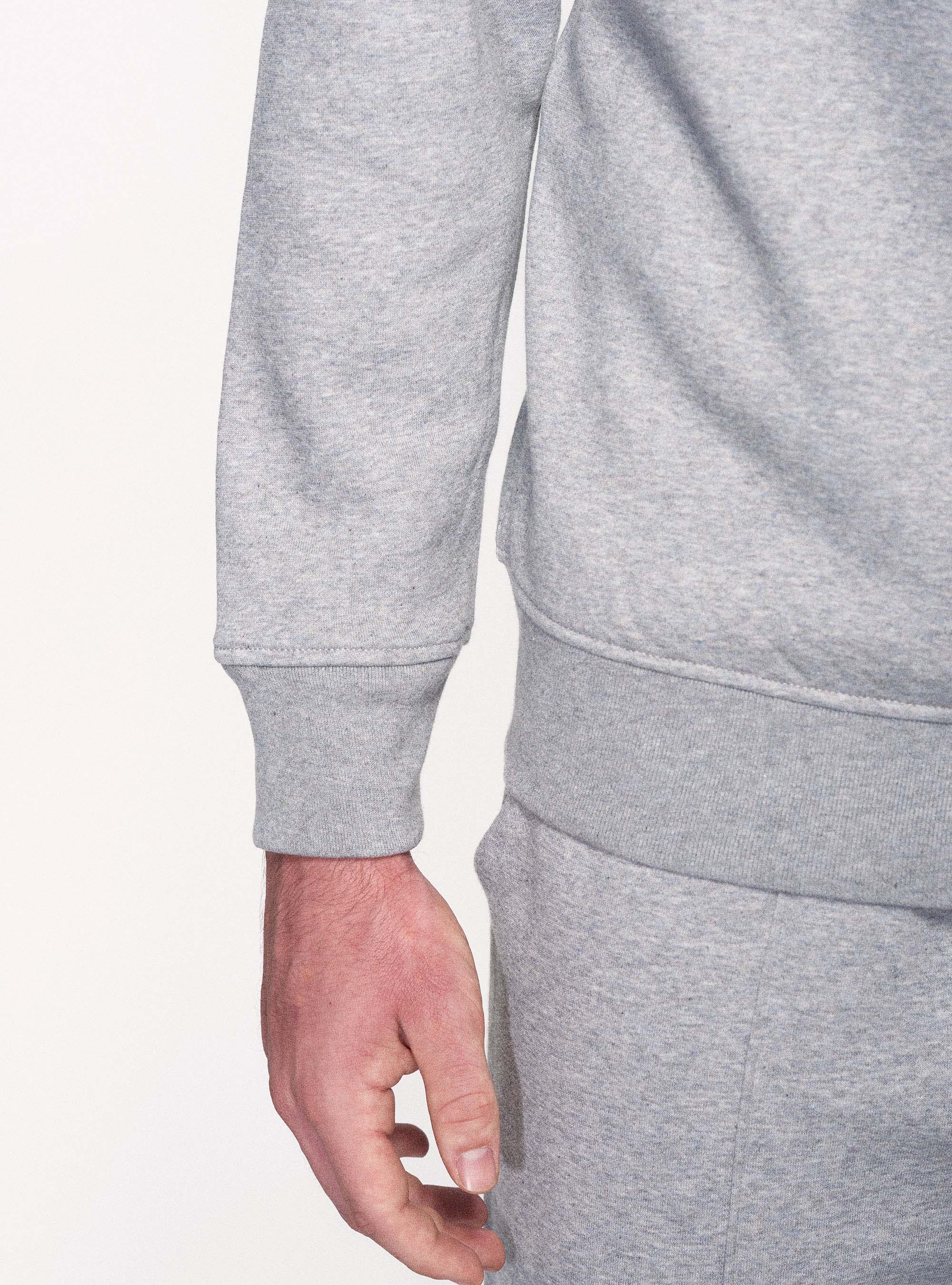 Felpa girocollo in misto cotone, GRIGIO CHIARO MELANGE