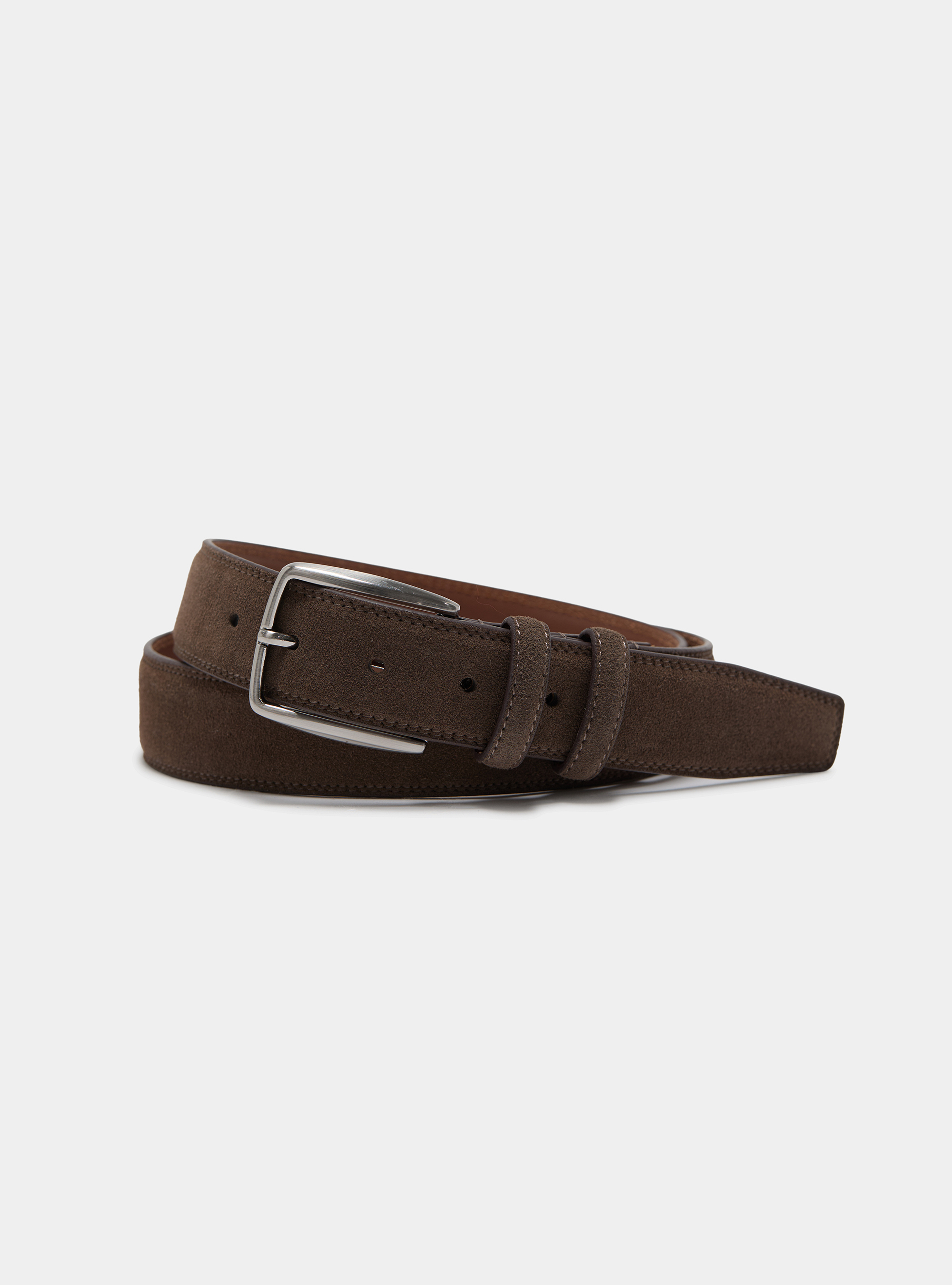 Suede belt, BROWN