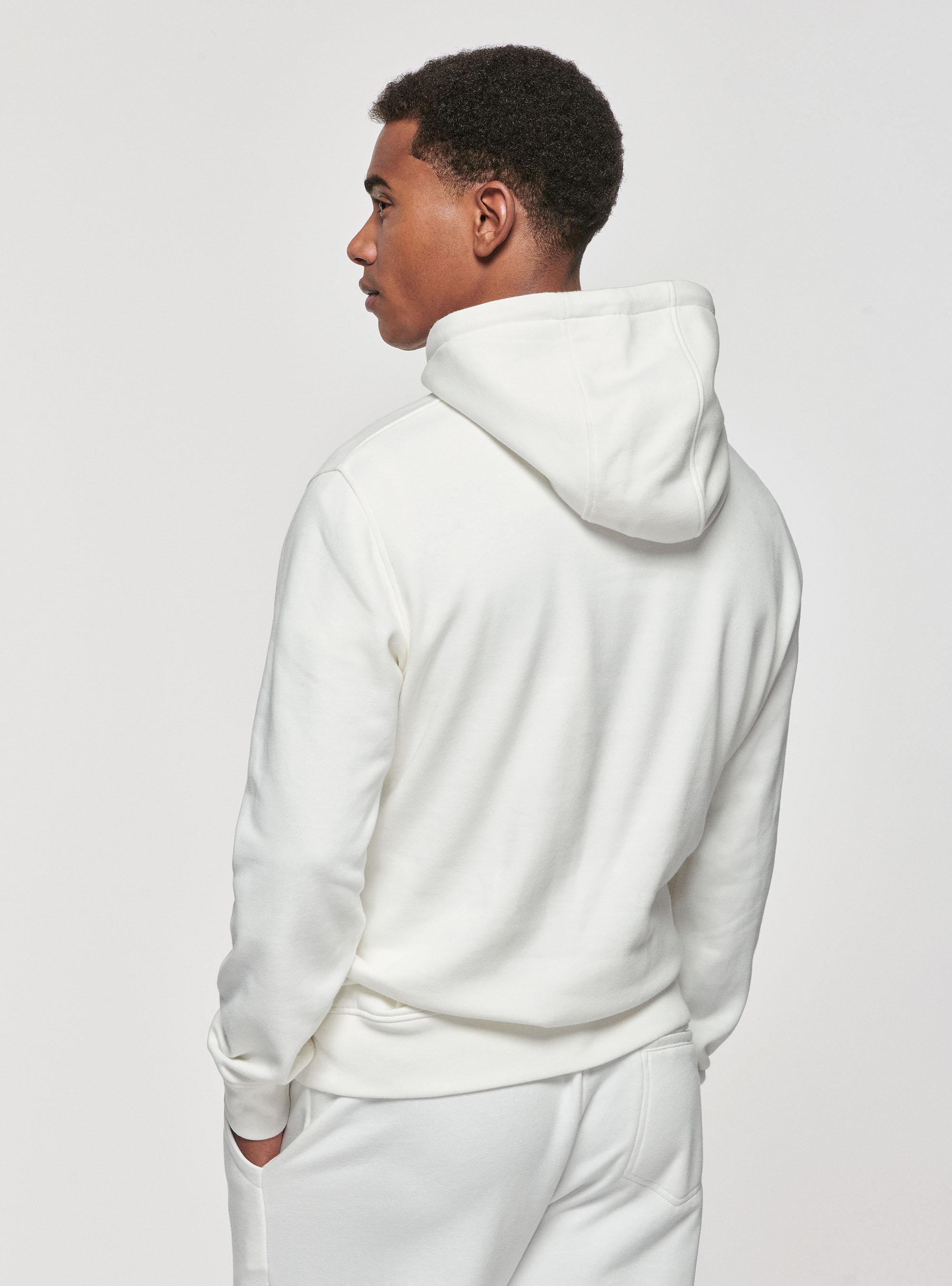 Felpa con cappuccio, BIANCO
