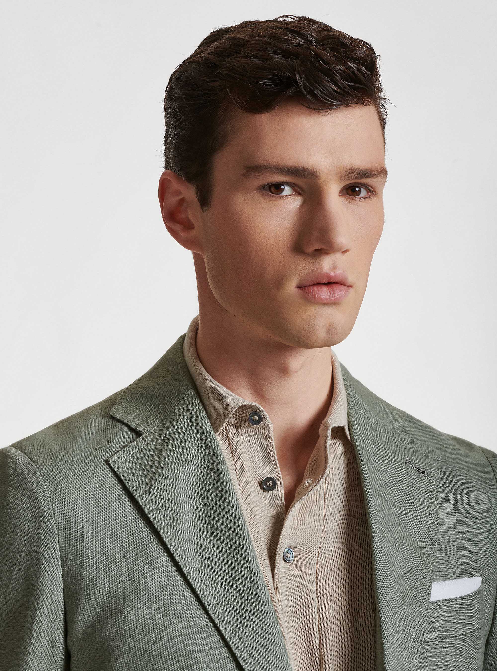 Giacca per abito in puro lino, SALVIA 0602C