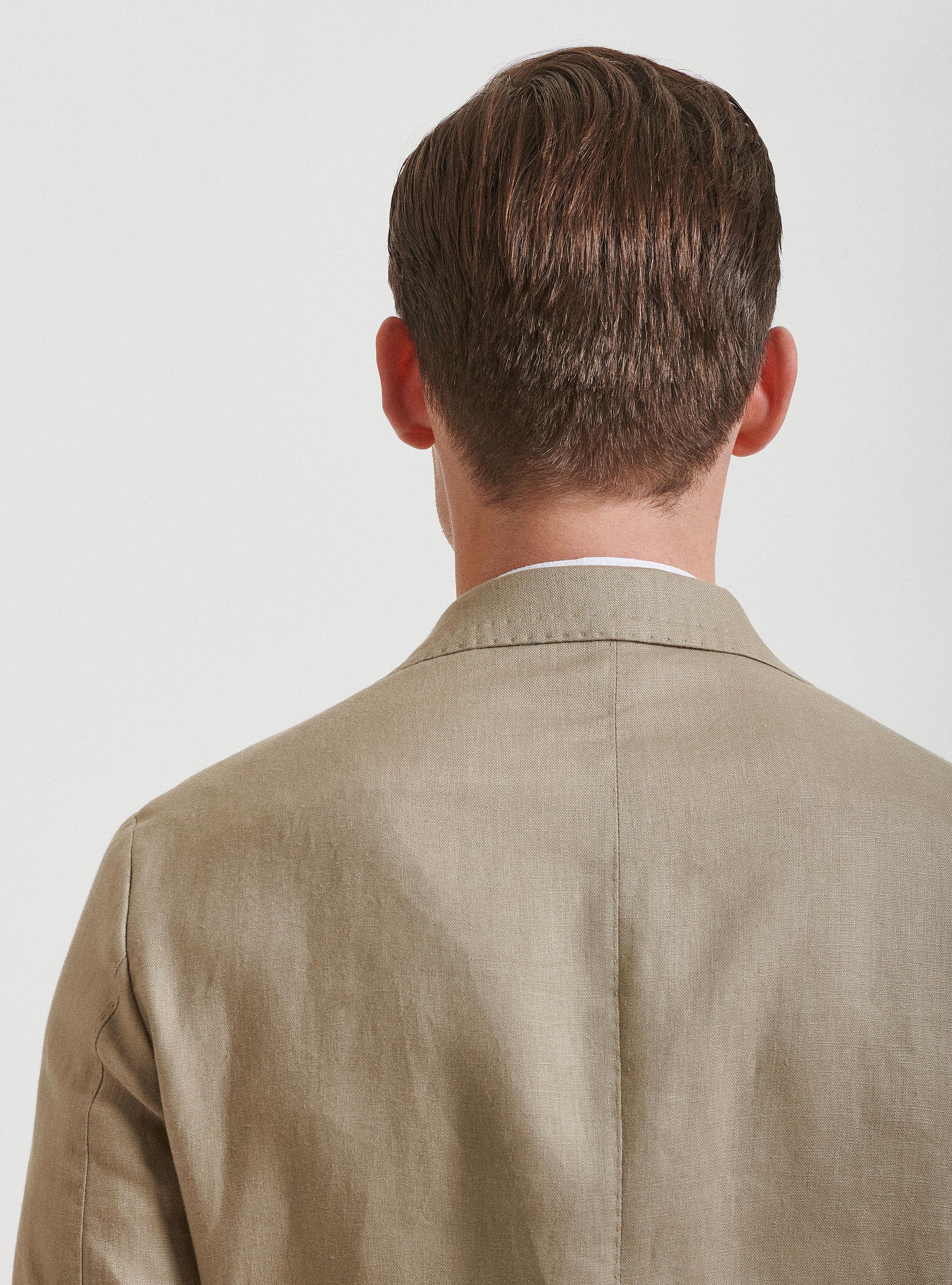 Giacca per abito in puro lino, FANGO