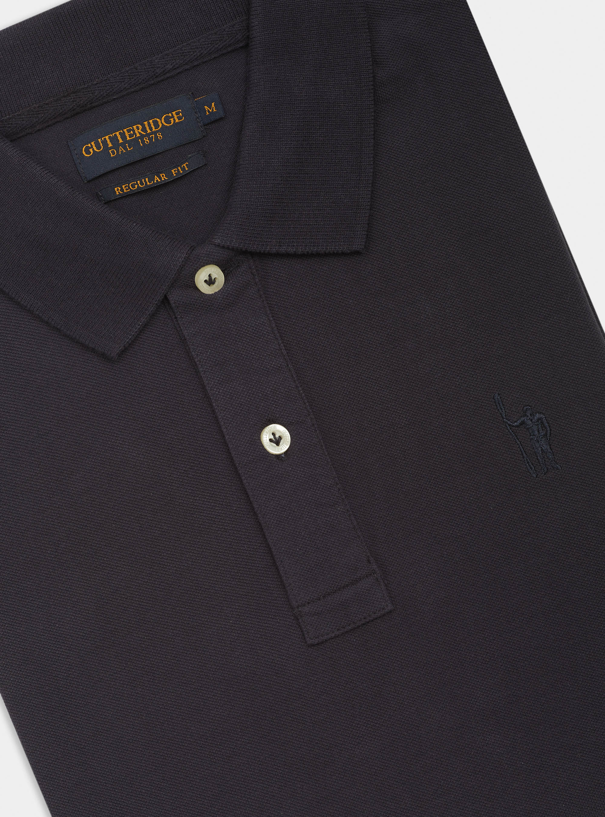 Classic pique polo shirt, NAVY BLUE