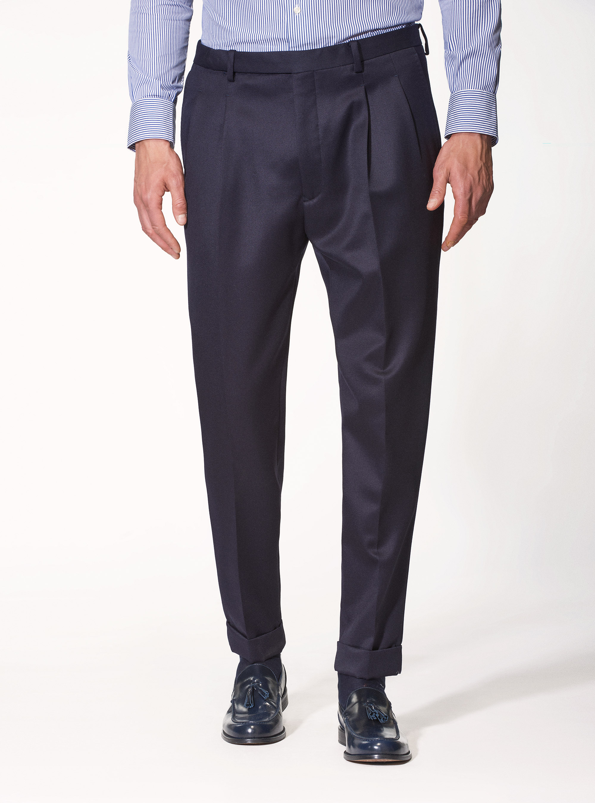 Pantaloni per abito in lana cover Vitale Barberis Canonico