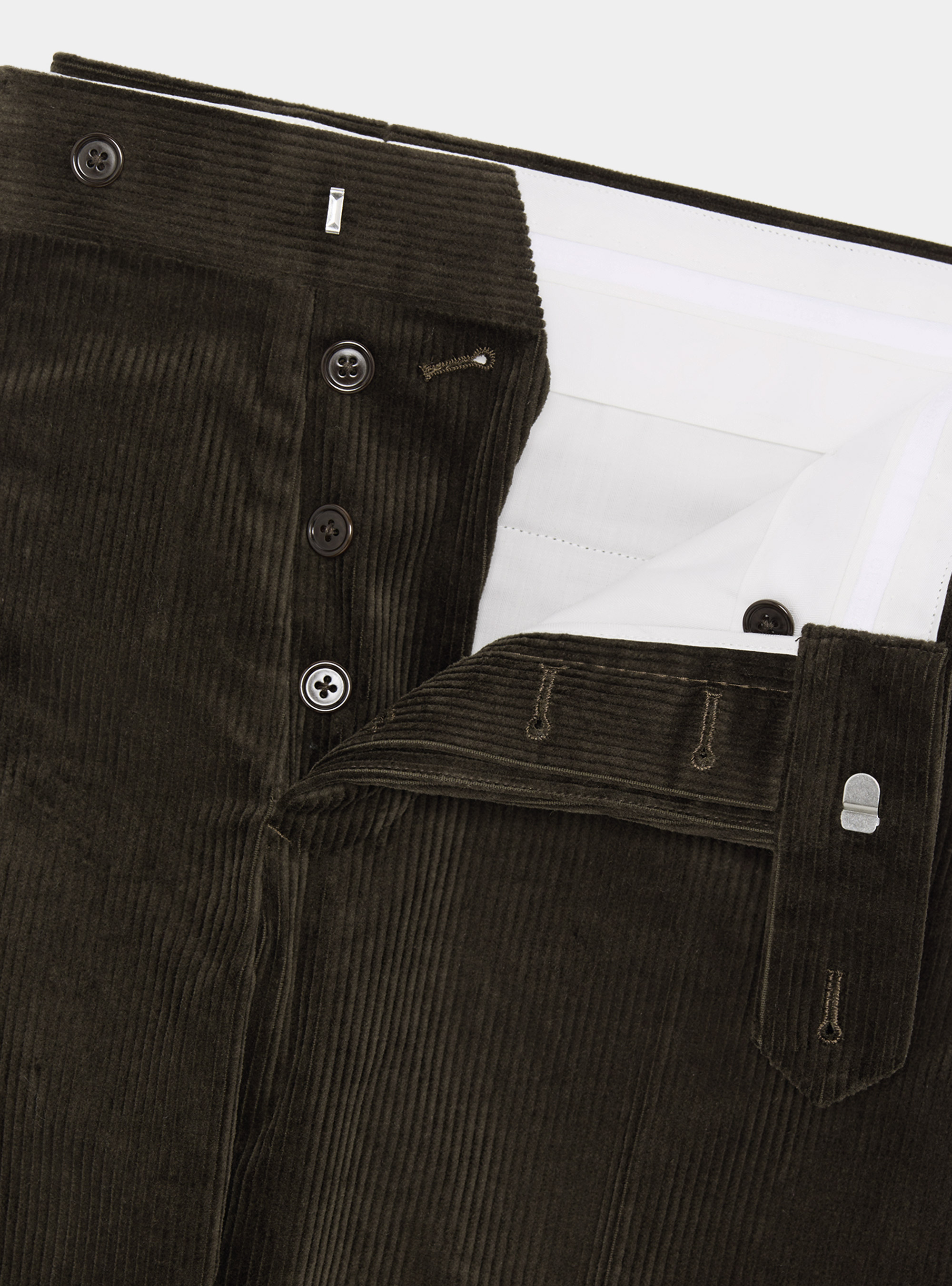 Duca Visconti di Modrone Stretch-Hose aus Samt, MARRONE 0507C