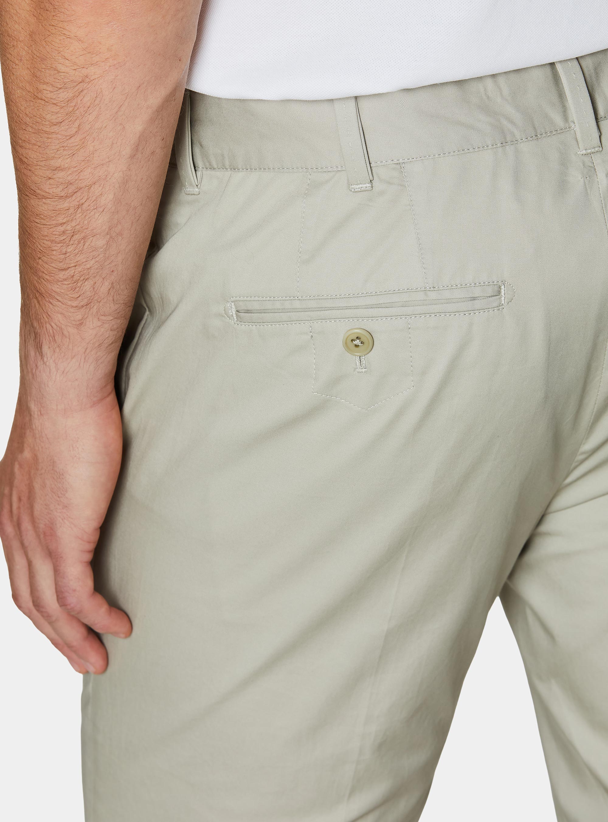 Pantaloni chino in twill leggero, ECRU