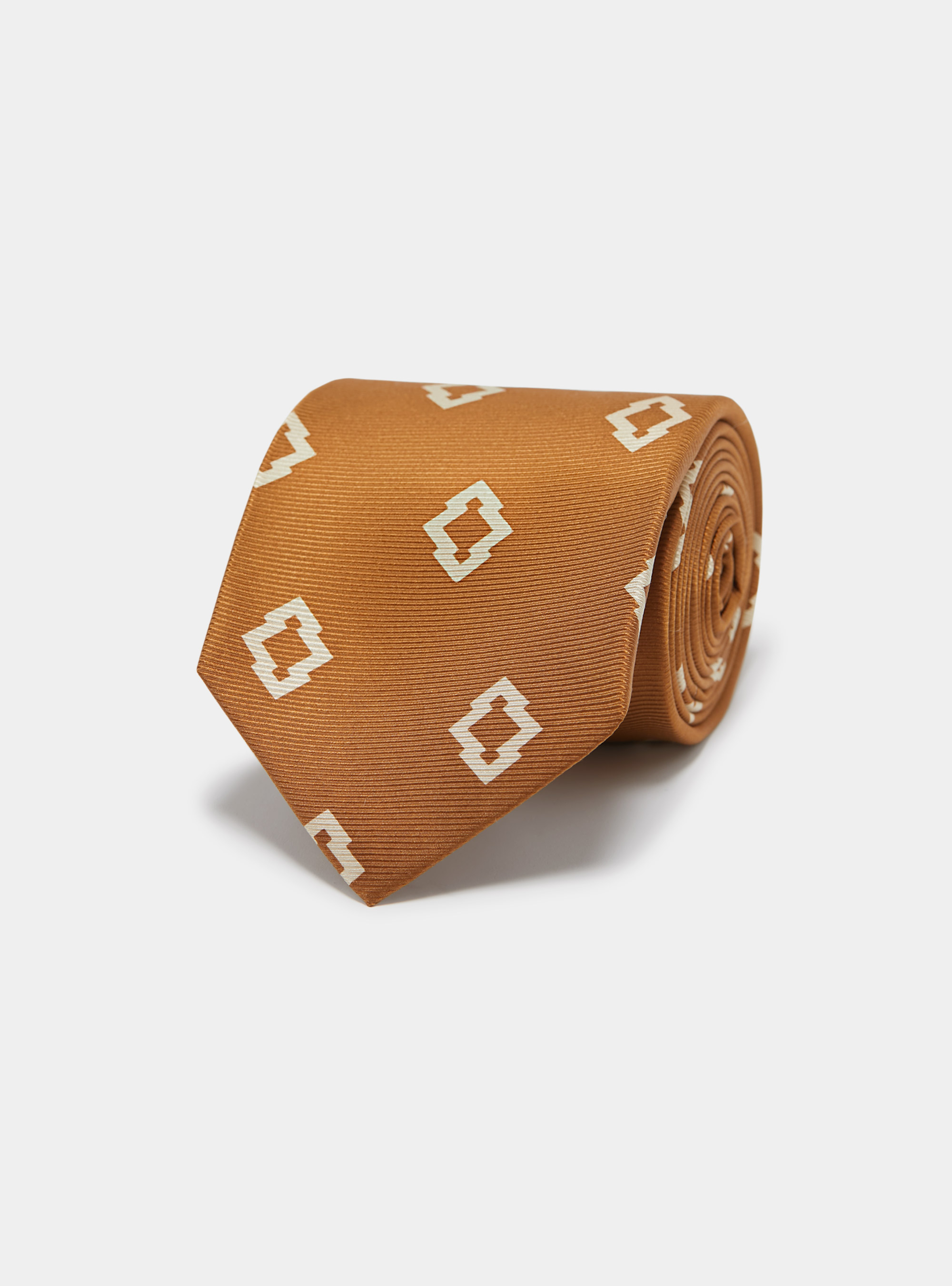 Cravate en soie à imprimé ethnique, 0711C OCRA